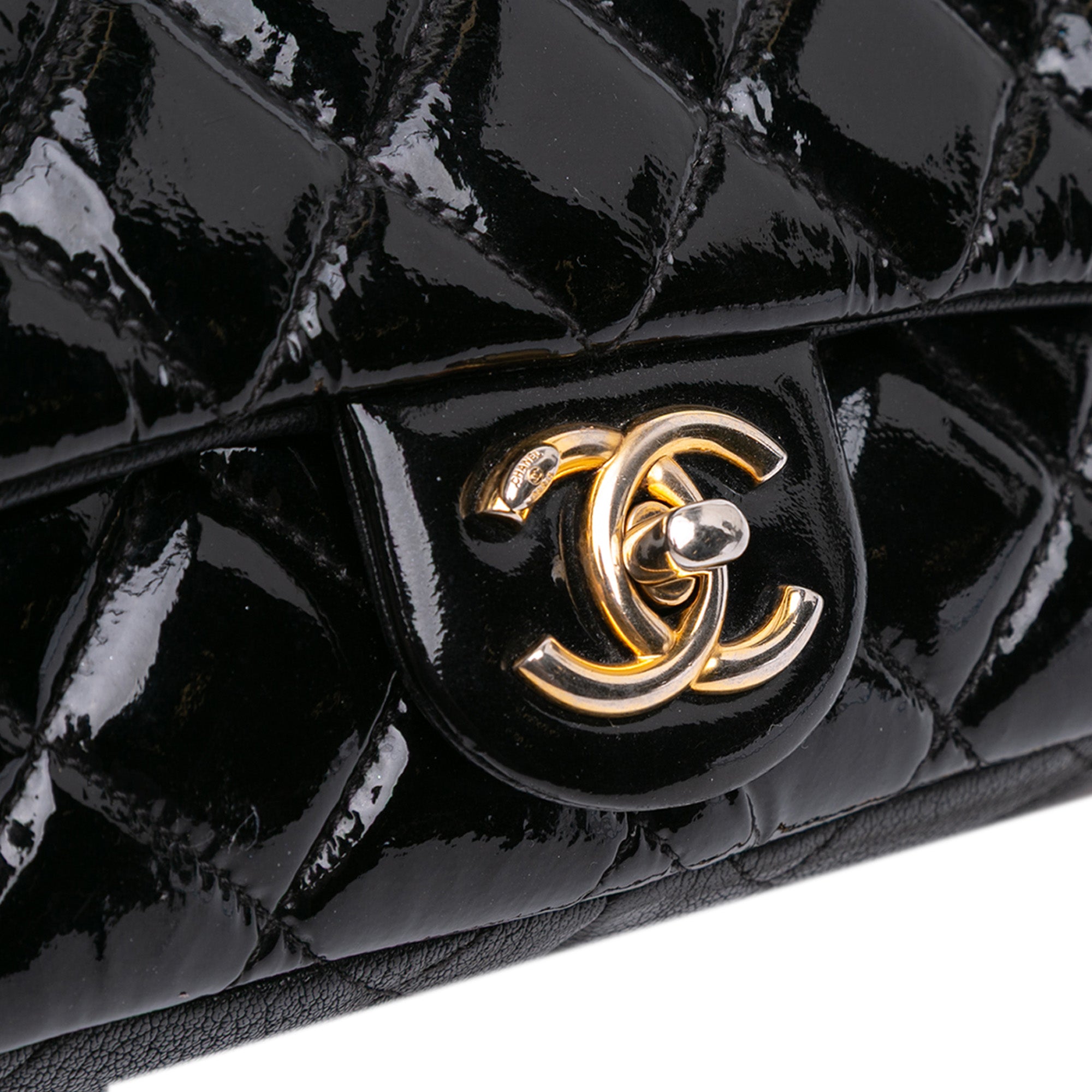 Chanel Paris-Salzburg Small Patent and Goatskin CC Eyelet Flap - image 9