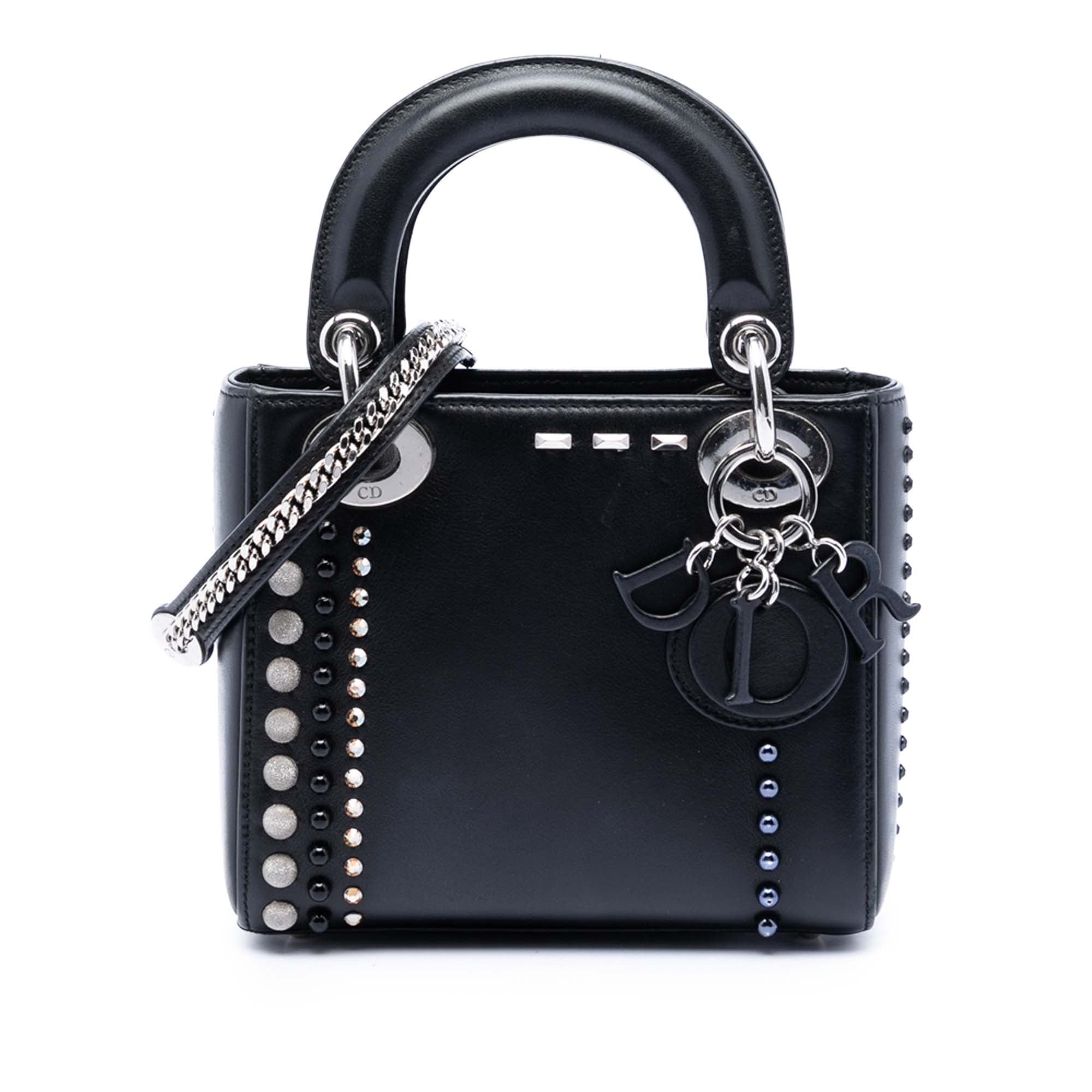 Dior Mini Lambskin Studded Crystal Pearl Lady Dior - image 1