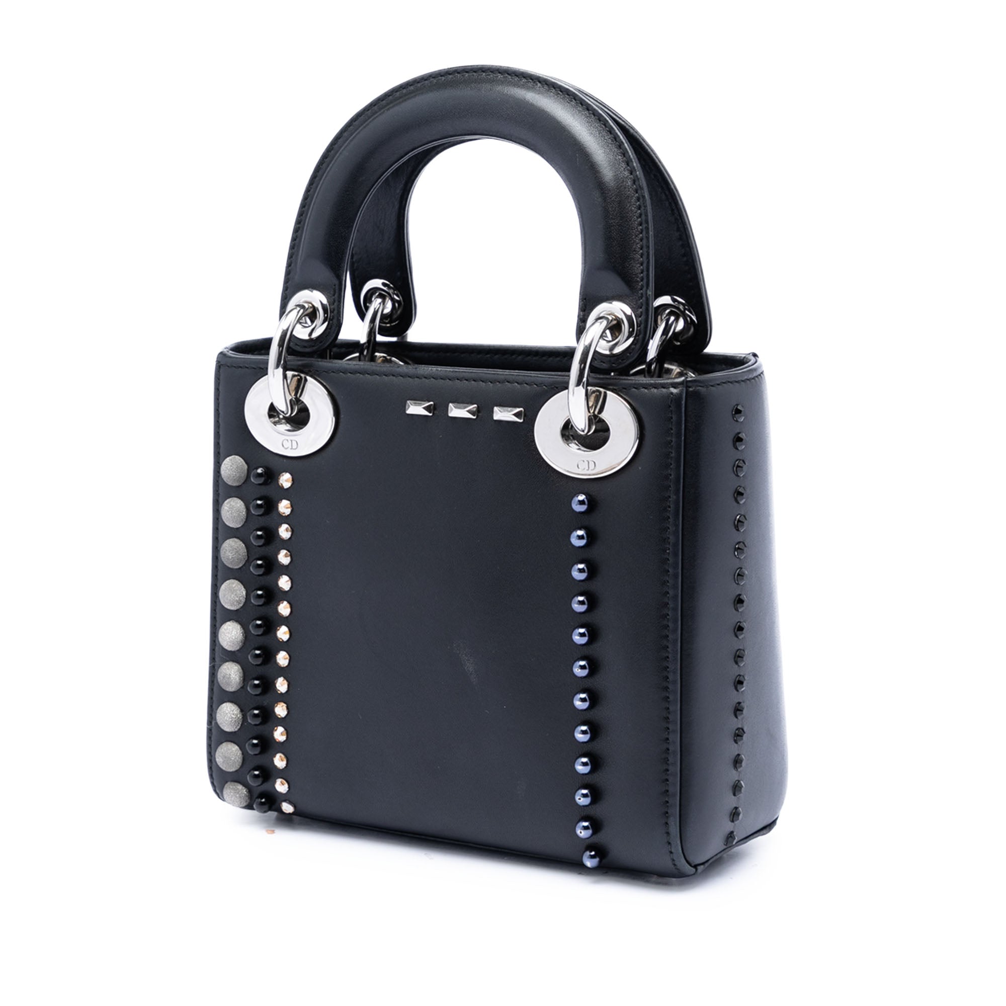 Dior Mini Lambskin Studded Crystal Pearl Lady Dior - image 2