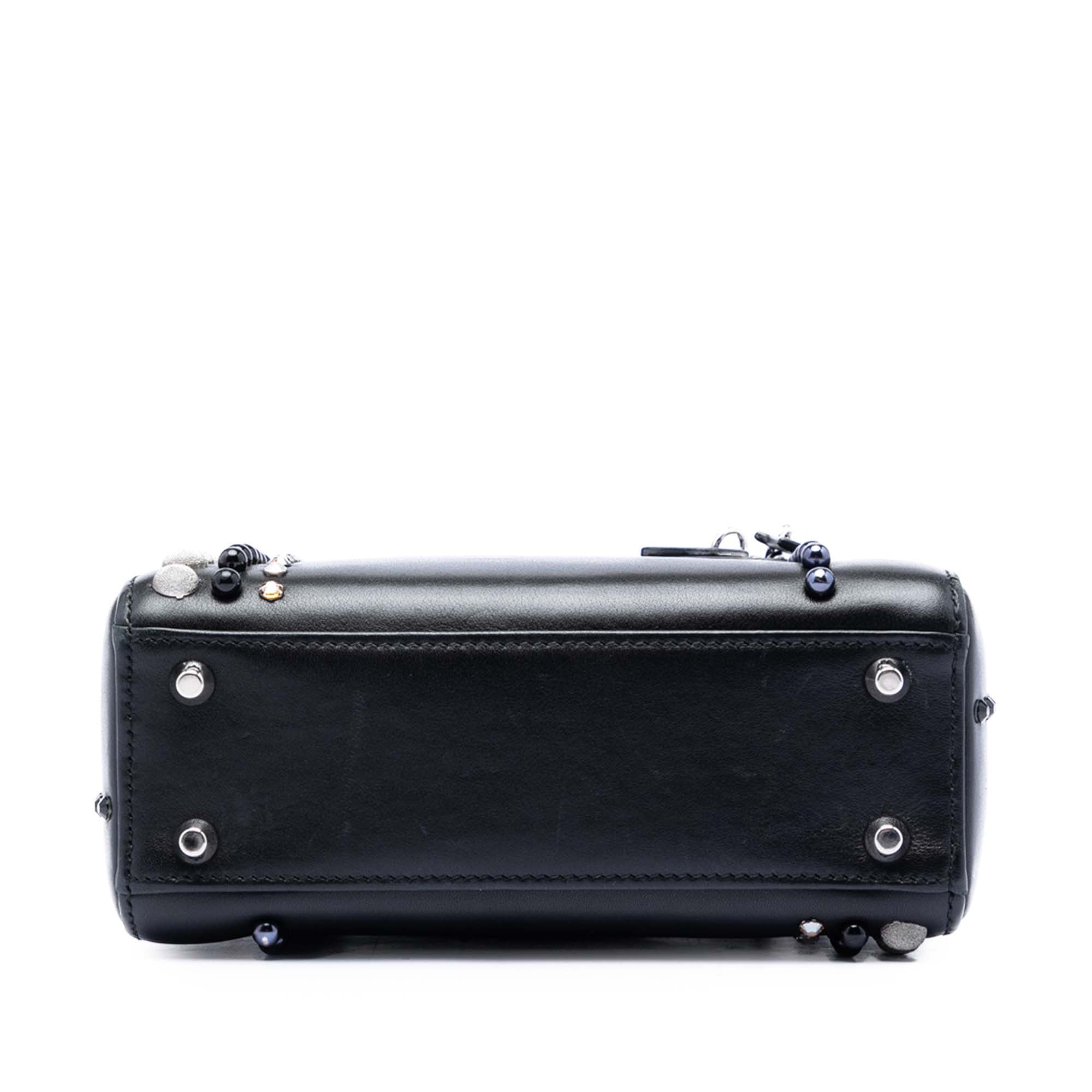 Dior Mini Lambskin Studded Crystal Pearl Lady Dior - image 3