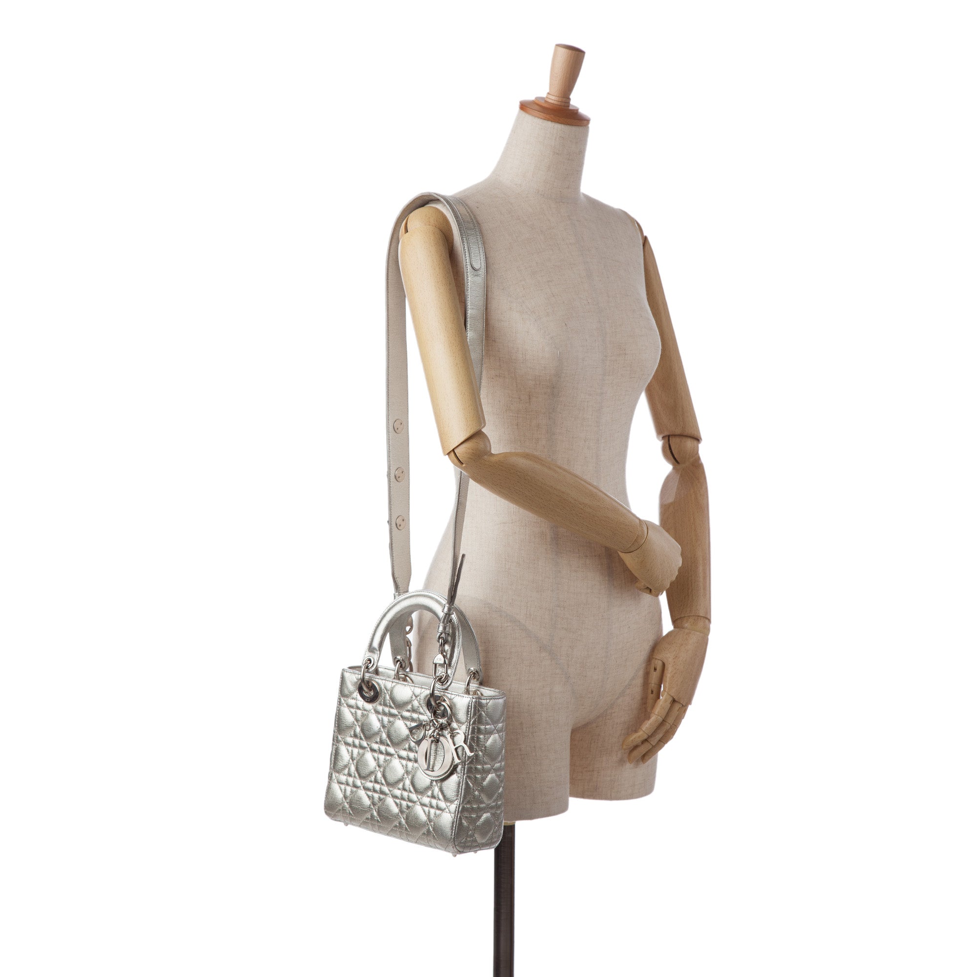 Dior Small Metallic Grained Calfskin Cannage My ABCDior Lady Dior - image 11