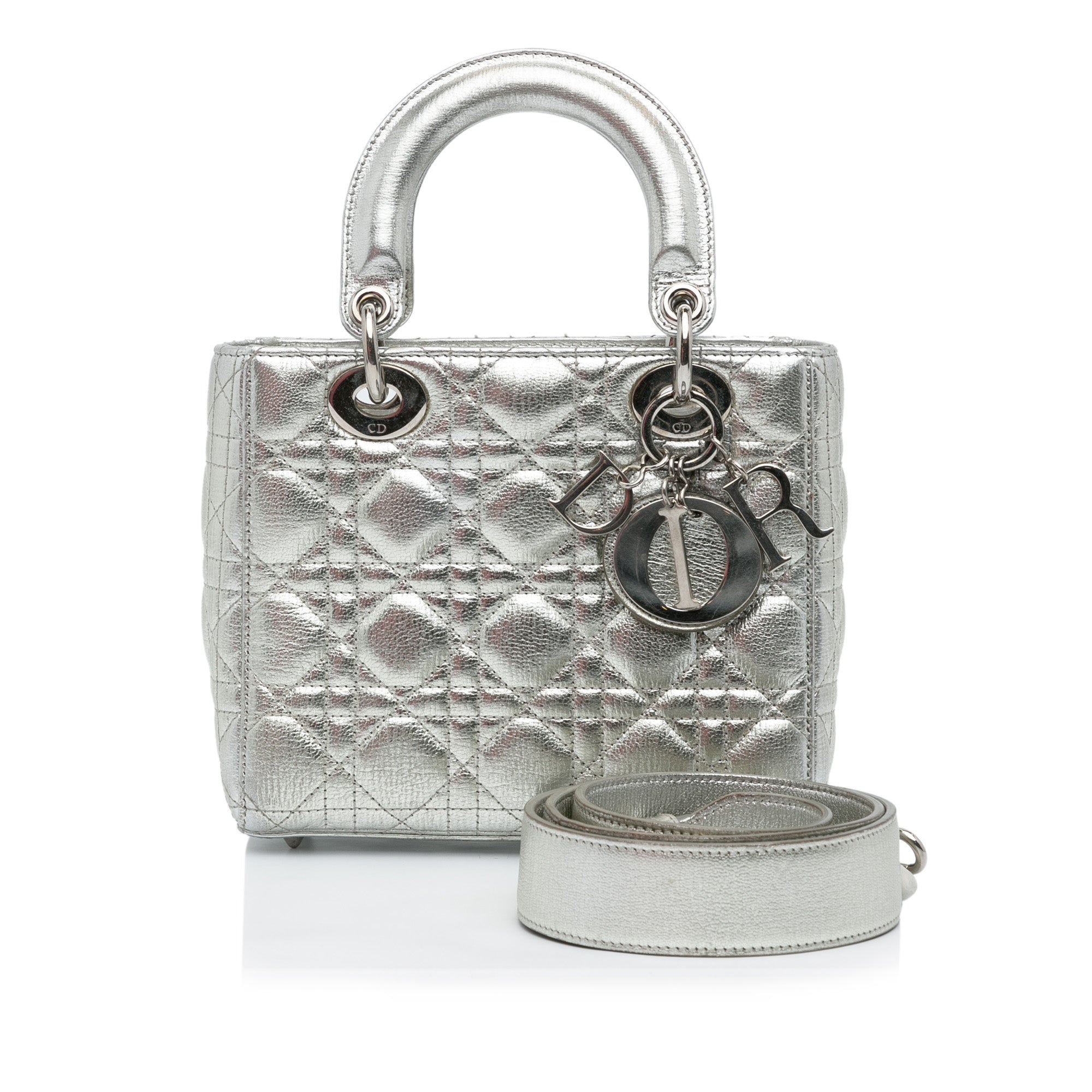 Dior Small Metallic Grained Calfskin Cannage My ABCDior Lady Dior - image 12