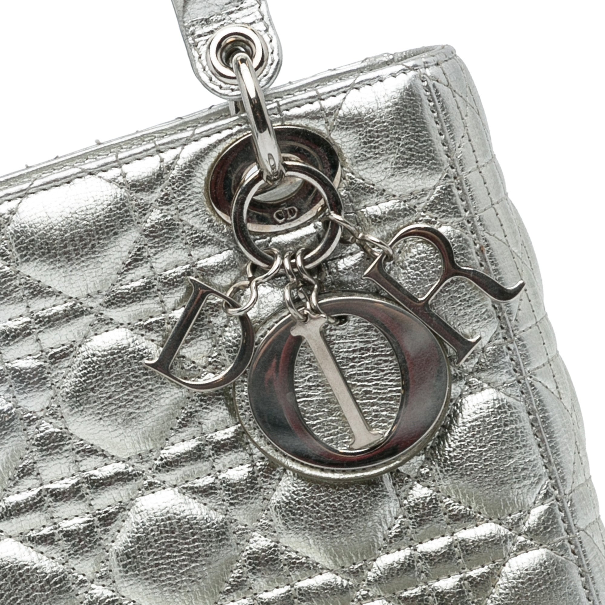 Dior Small Metallic Grained Calfskin Cannage My ABCDior Lady Dior - image 9