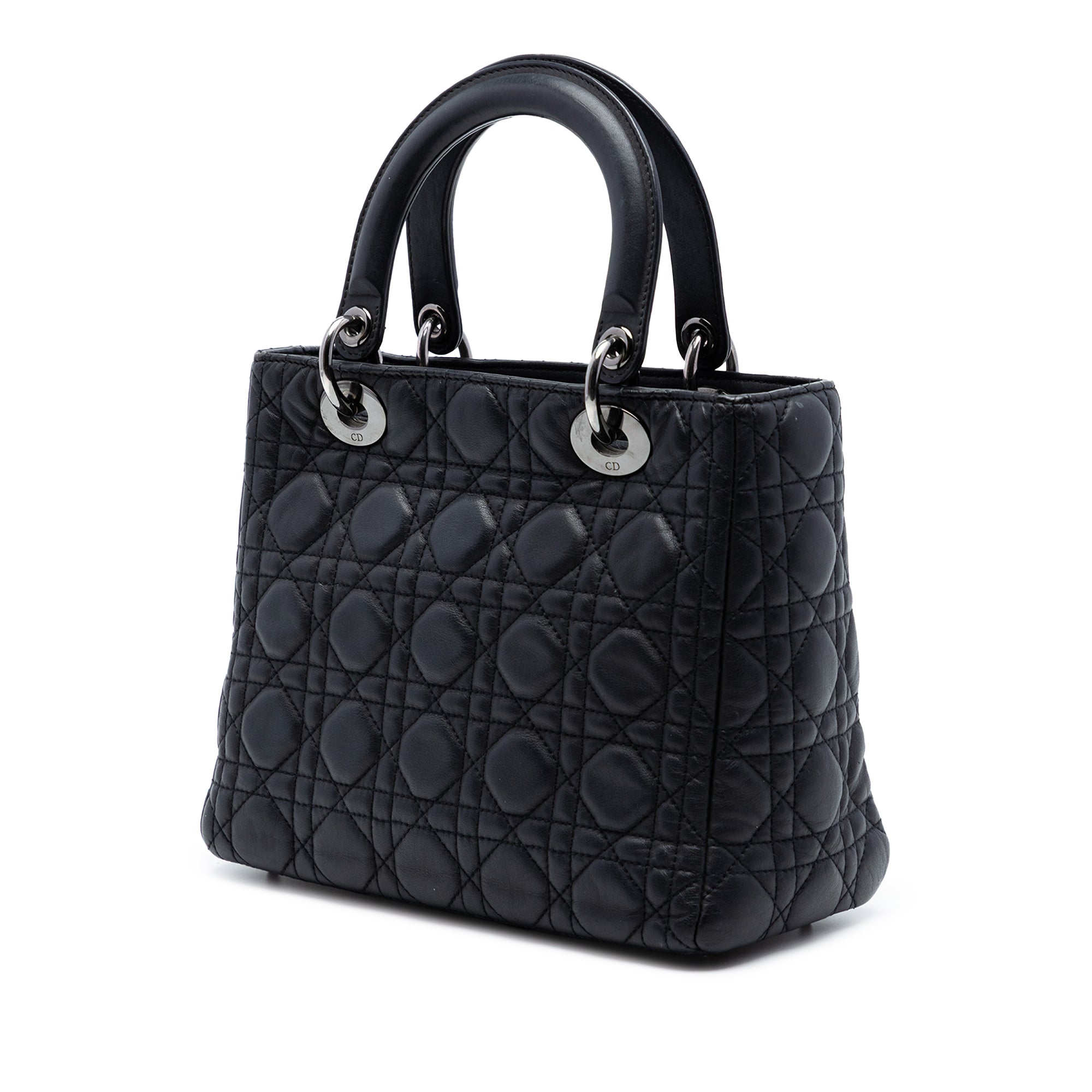 Dior Medium Lambskin Cannage Lady Dior - image 2