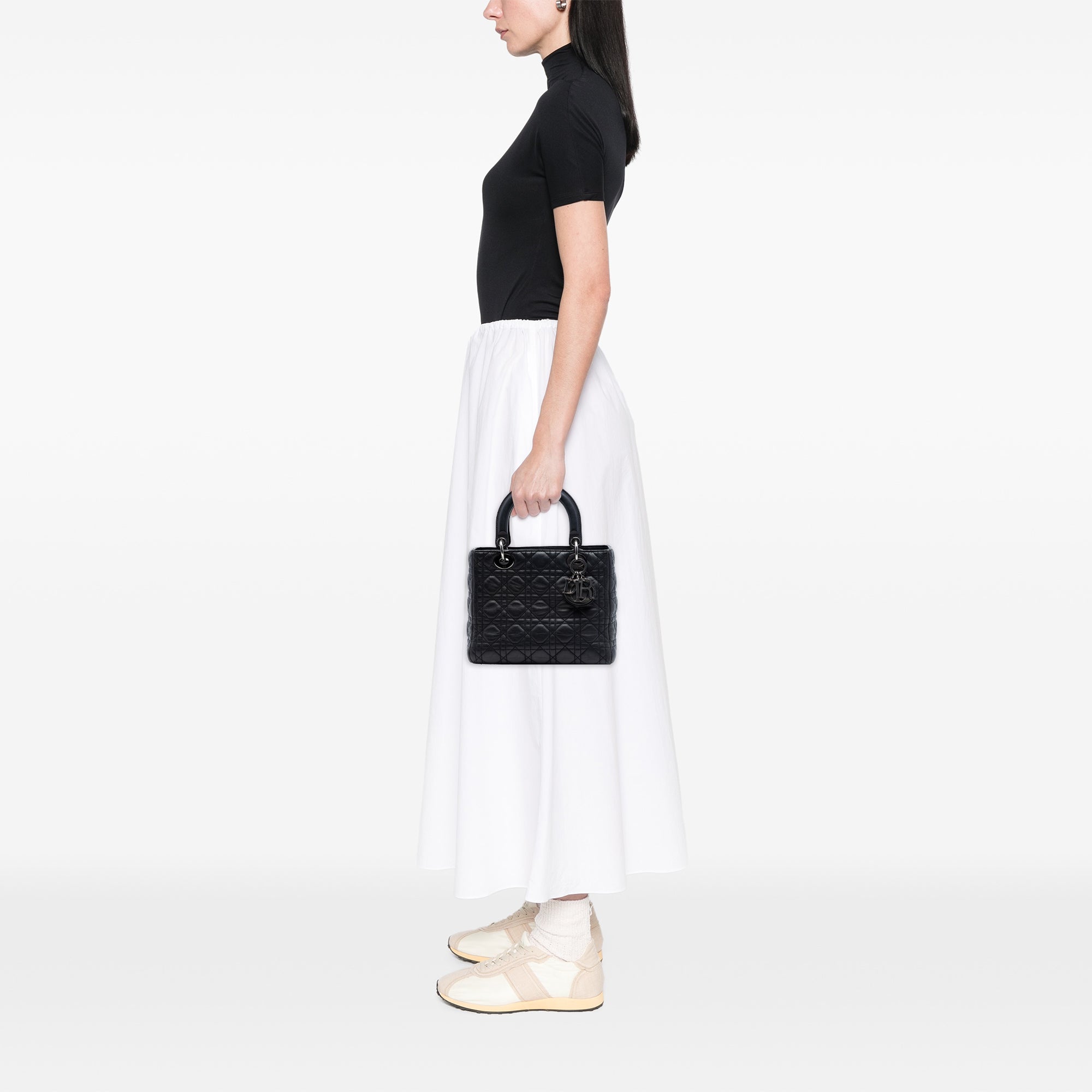Dior Medium Lambskin Cannage Lady Dior - image 6