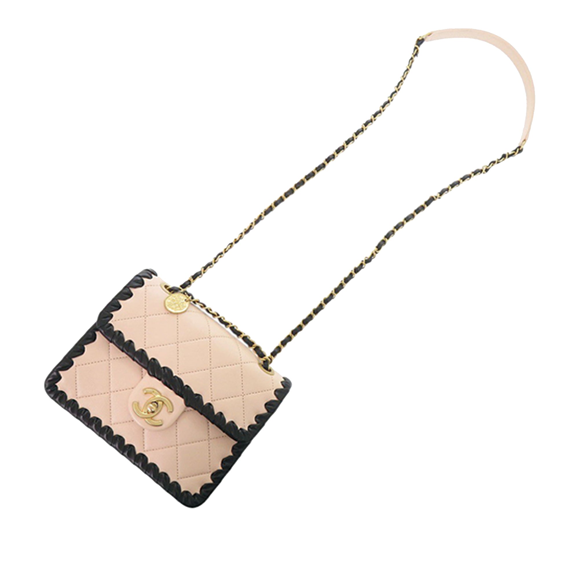 Chanel Mini CC Quilted Bicolor Calfskin Braided My Own Frame Flap - image 2