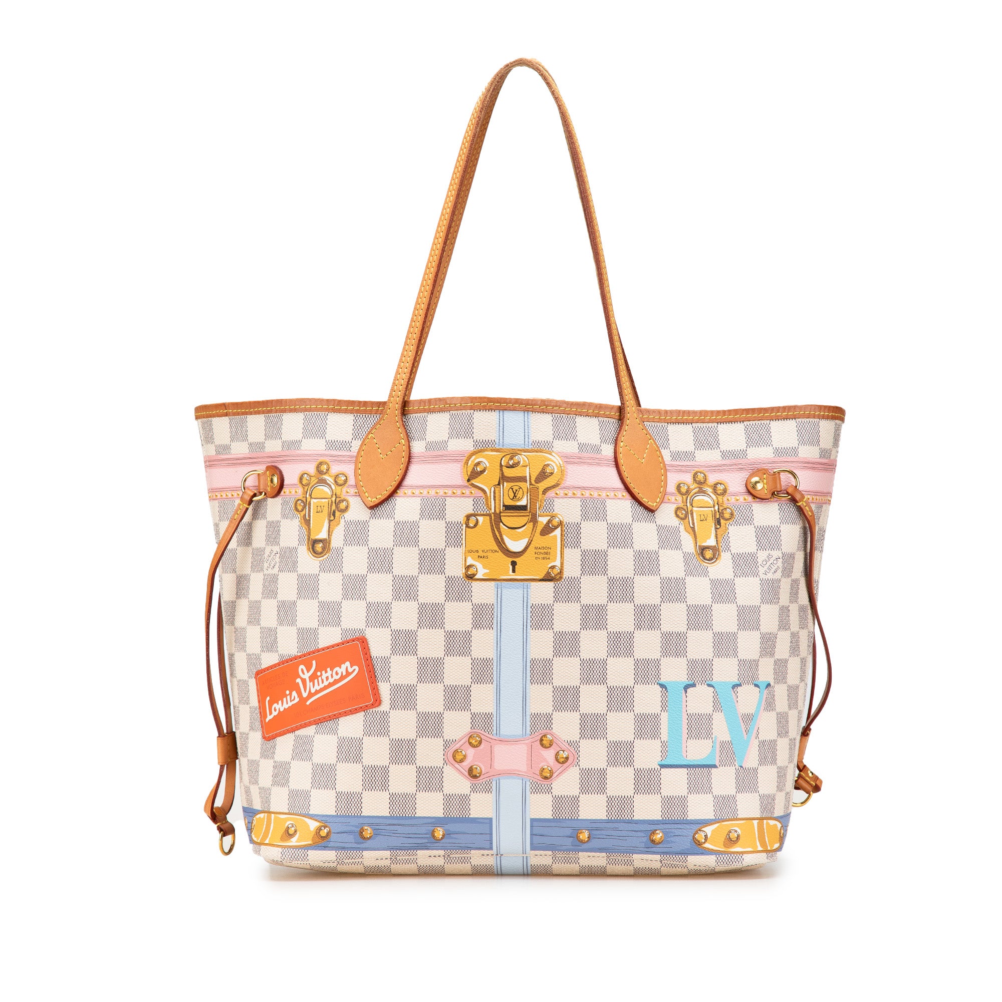 Louis Vuitton Damier Azur Summer Trunks Neverfull MM - image 1