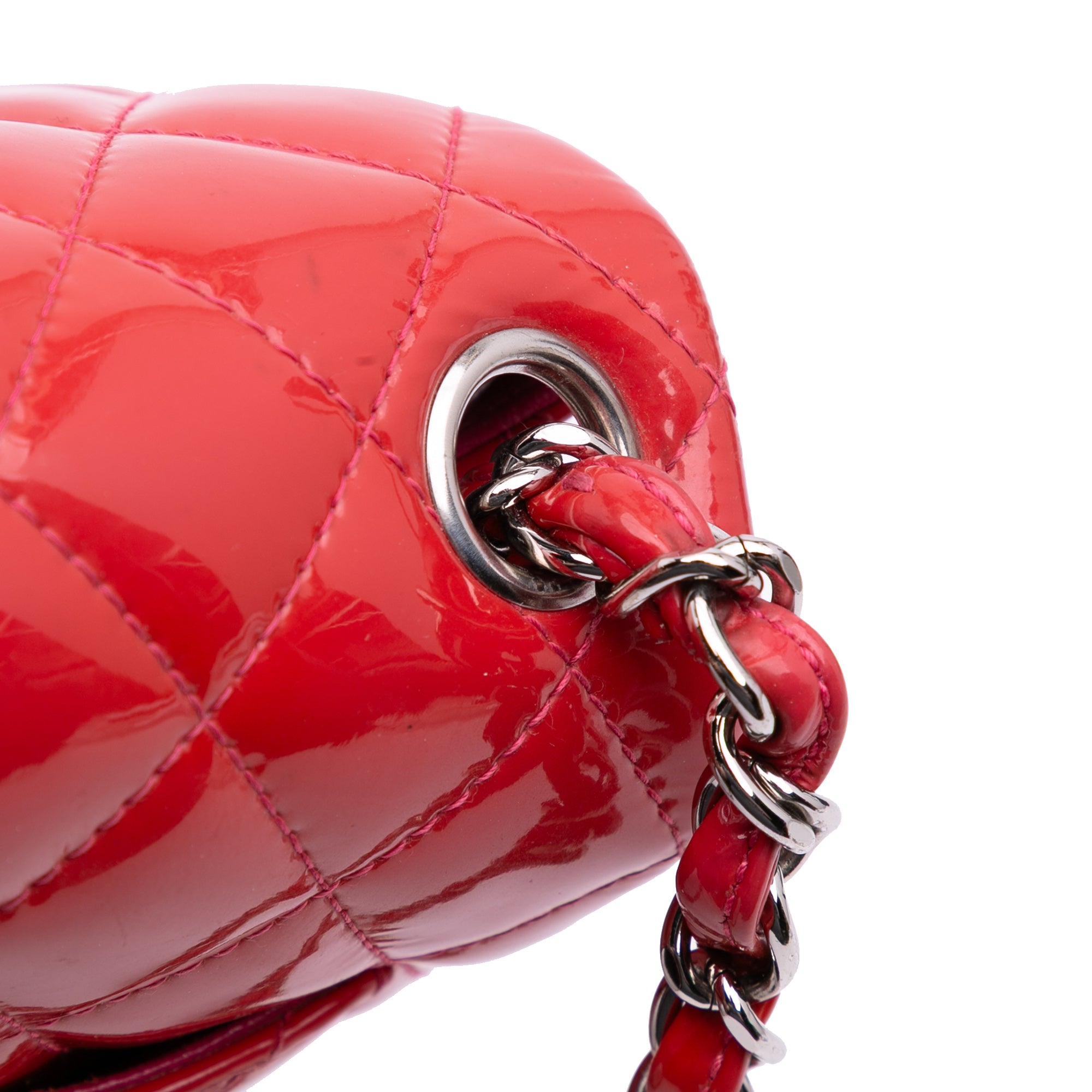 Chanel Mini Square Classic Patent Single Flap - image 11