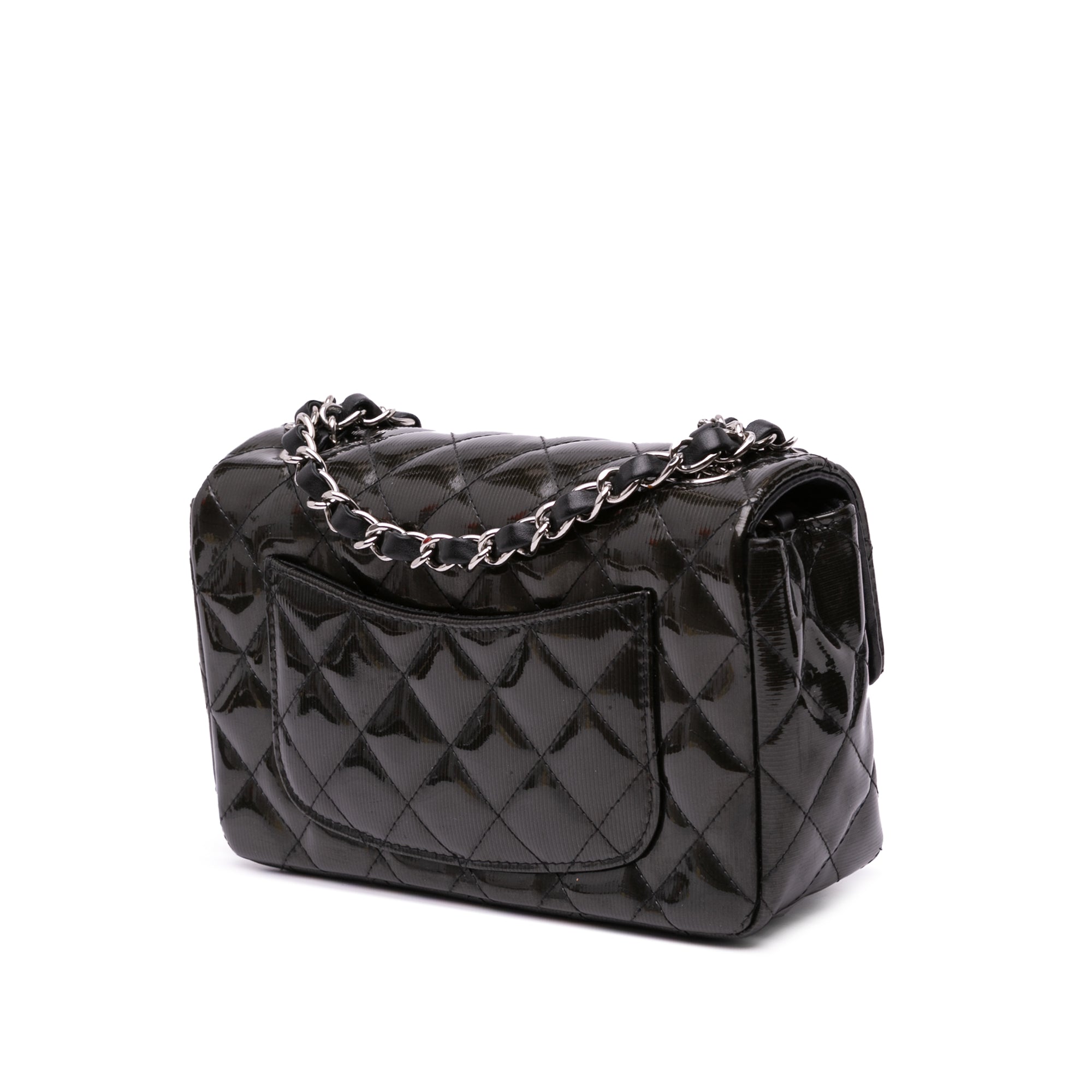 Chanel Mini Rectangular Classic Striped Patent Single Flap - image 2