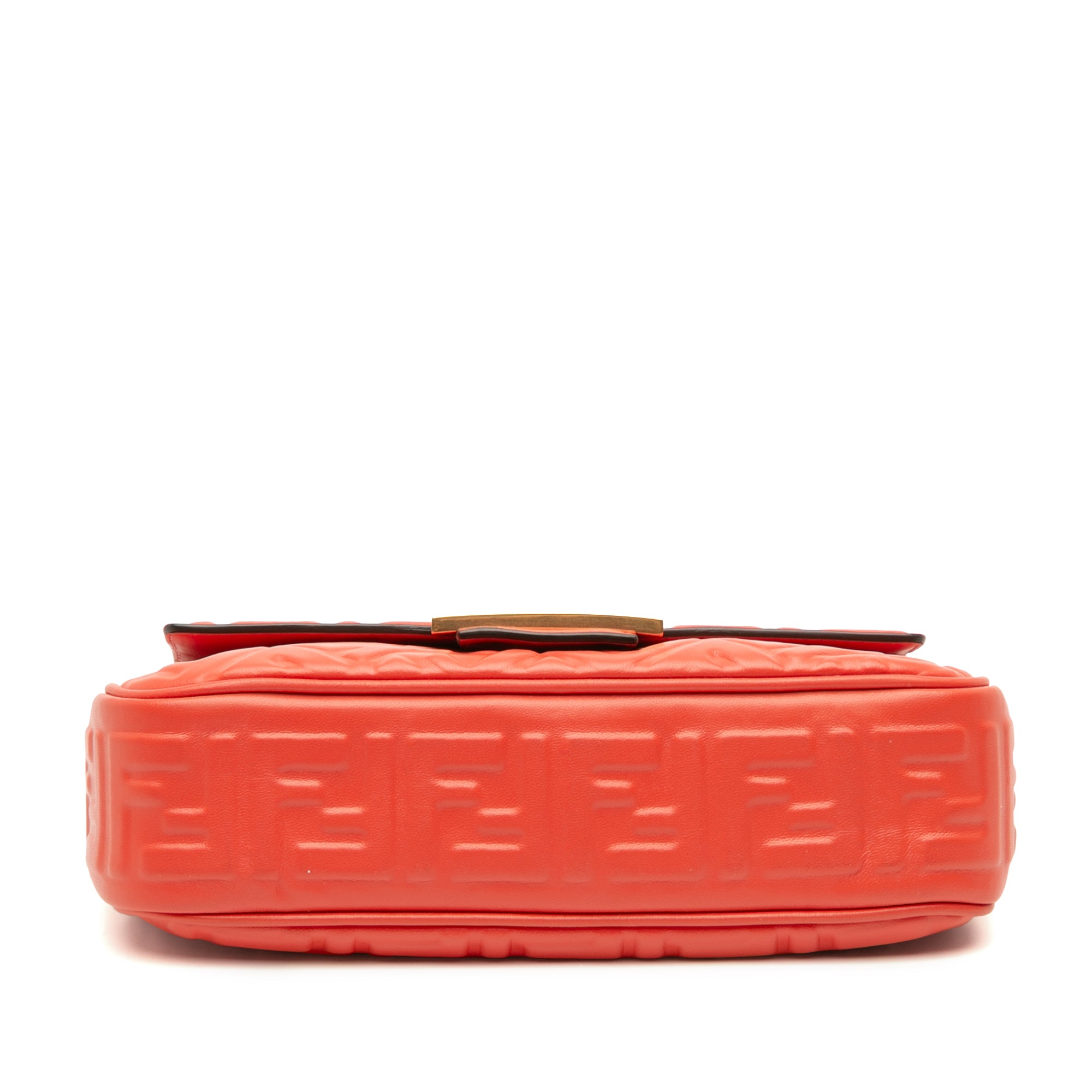 Fendi Zucca Embossed Leather Chain Midi Baguette - image 3