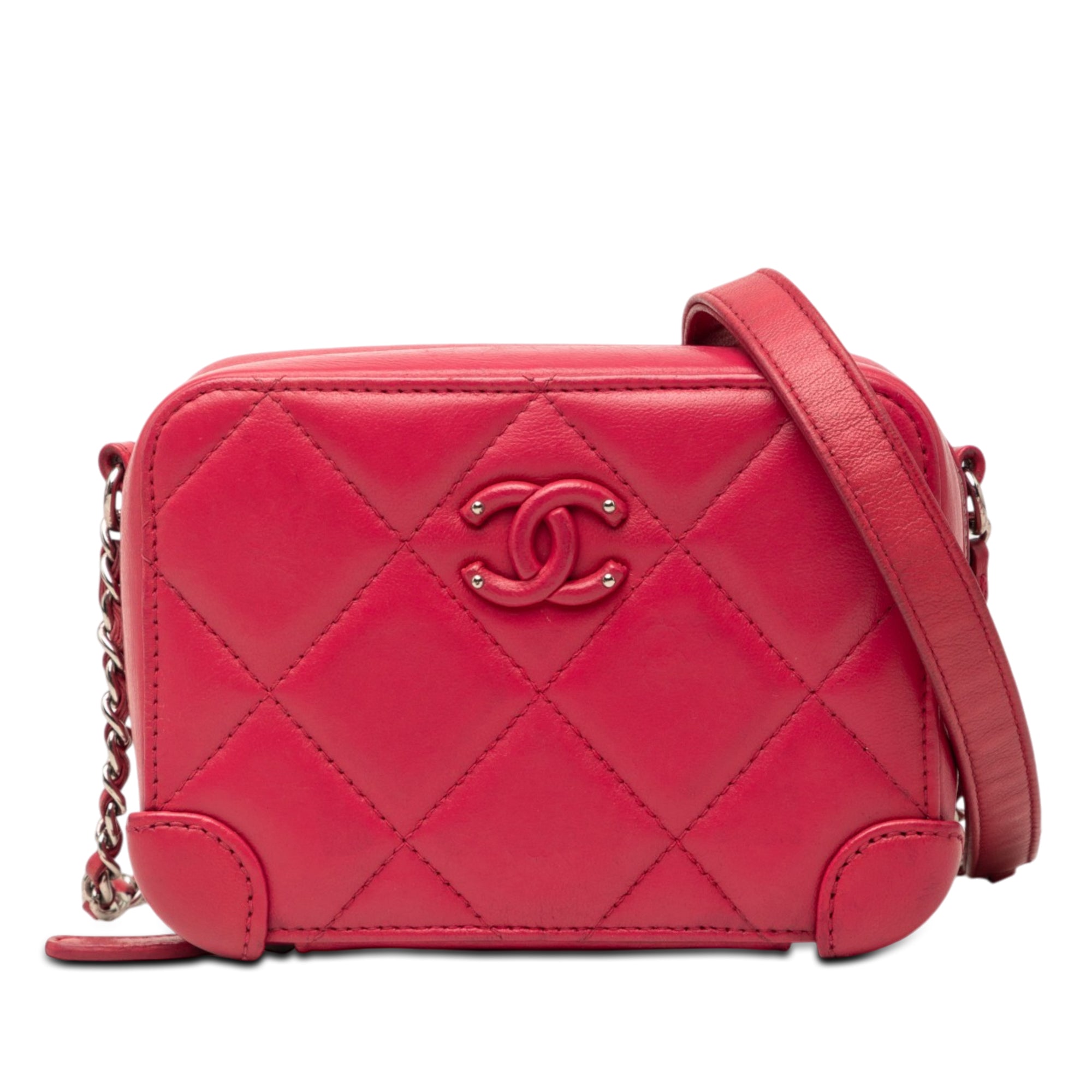 Chanel Mini Quilted Lambskin Covered CC Camera Bag - image 1