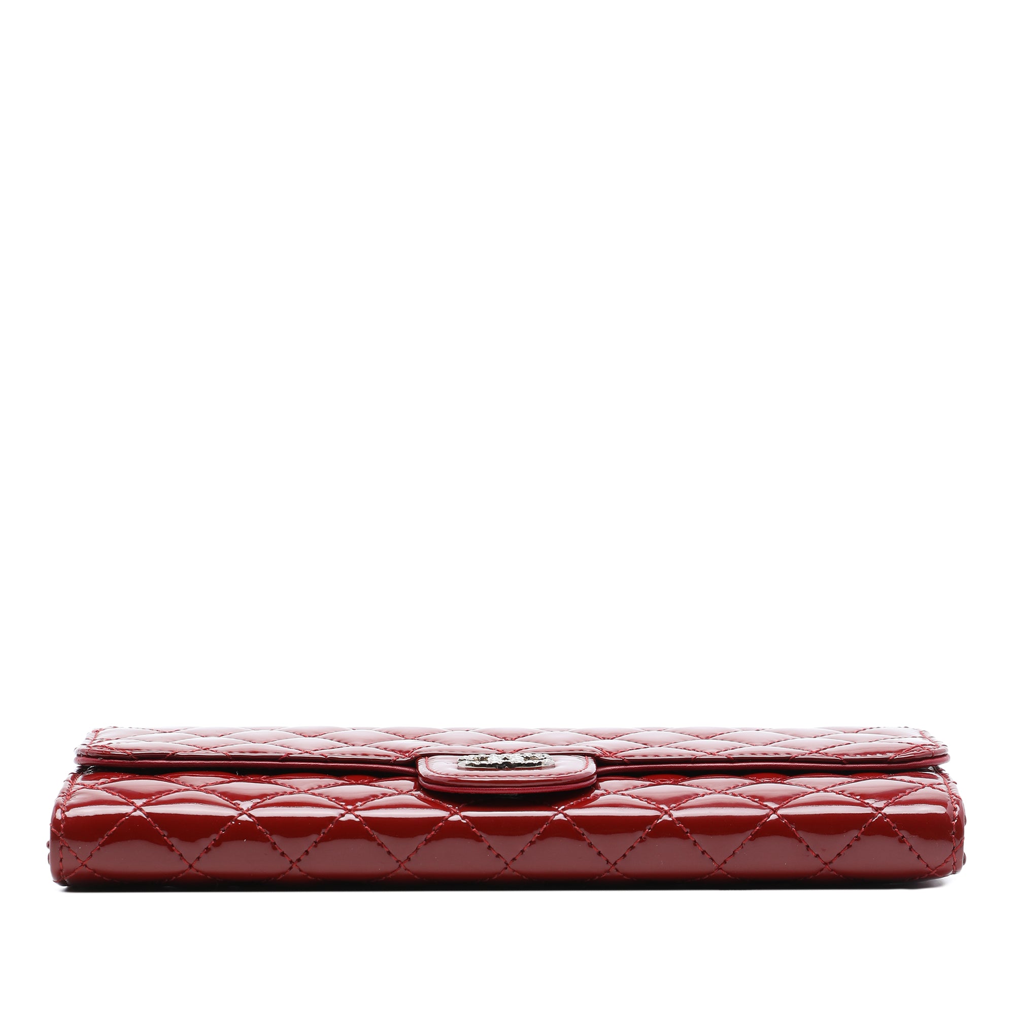 Chanel Quilted Patent Brilliant East West Flap Clutch with Chain - image 3