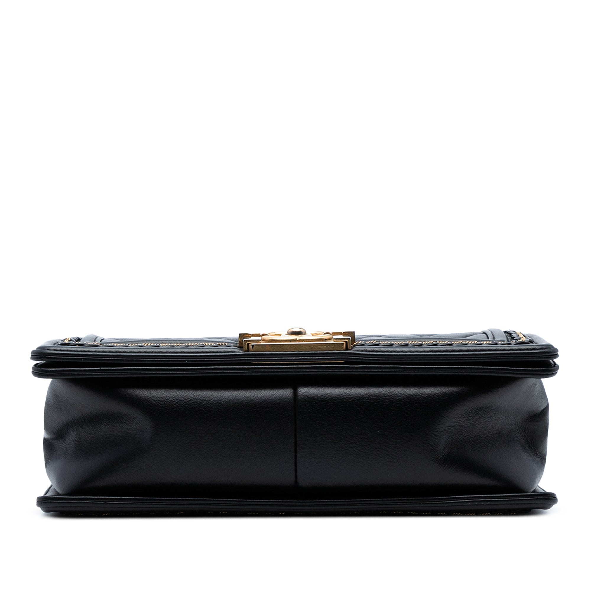 Chanel Old Medium Quilted Lambskin Chain Boy Flap - image 3