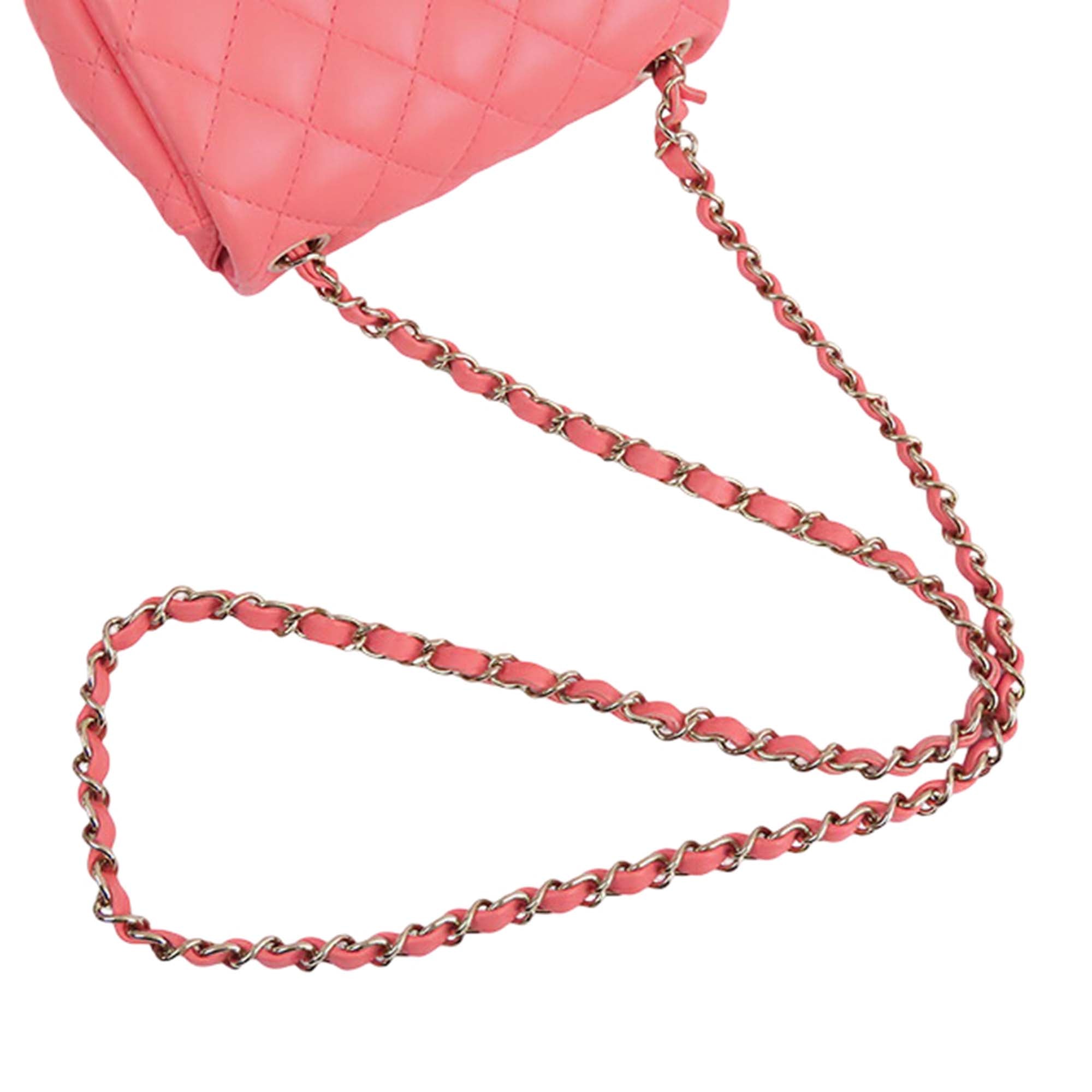 Chanel Mini Square Classic Lambskin Single Flap - image 8