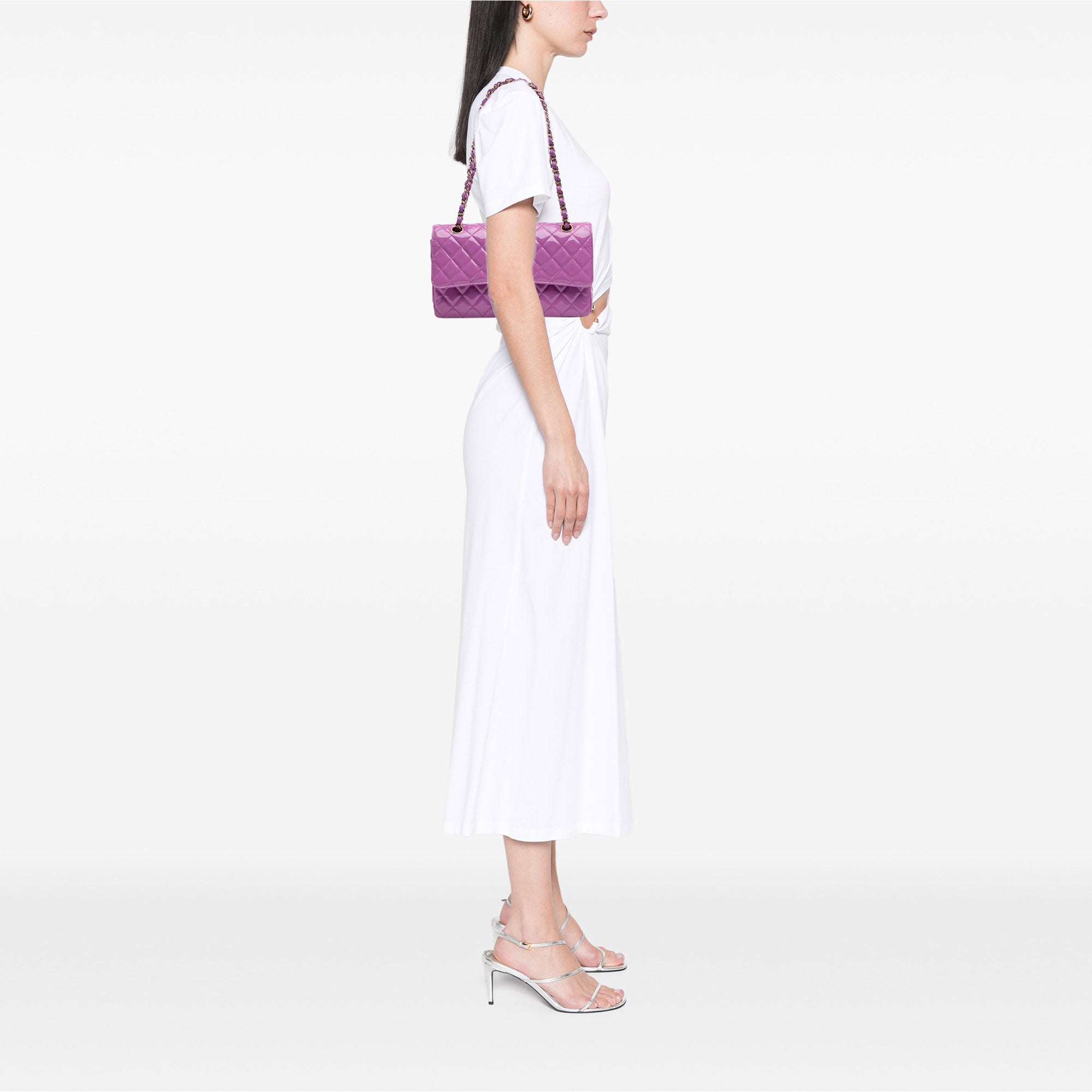 Chanel Medium Classic Patent Double Flap - image 12