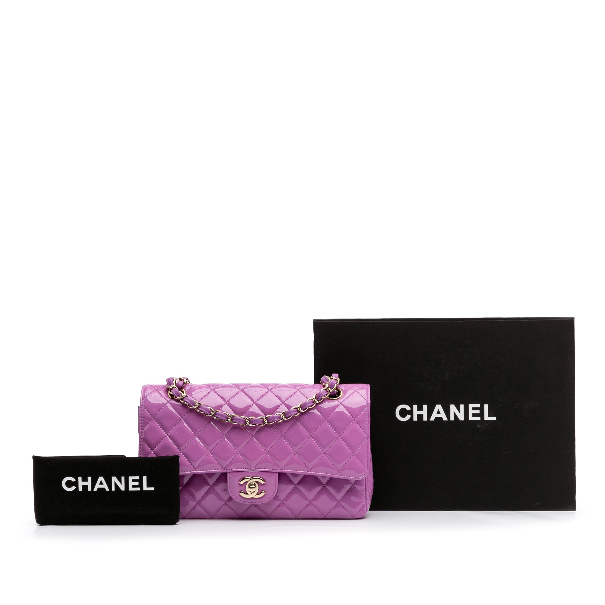 Chanel Medium Classic Patent Double Flap - image 13
