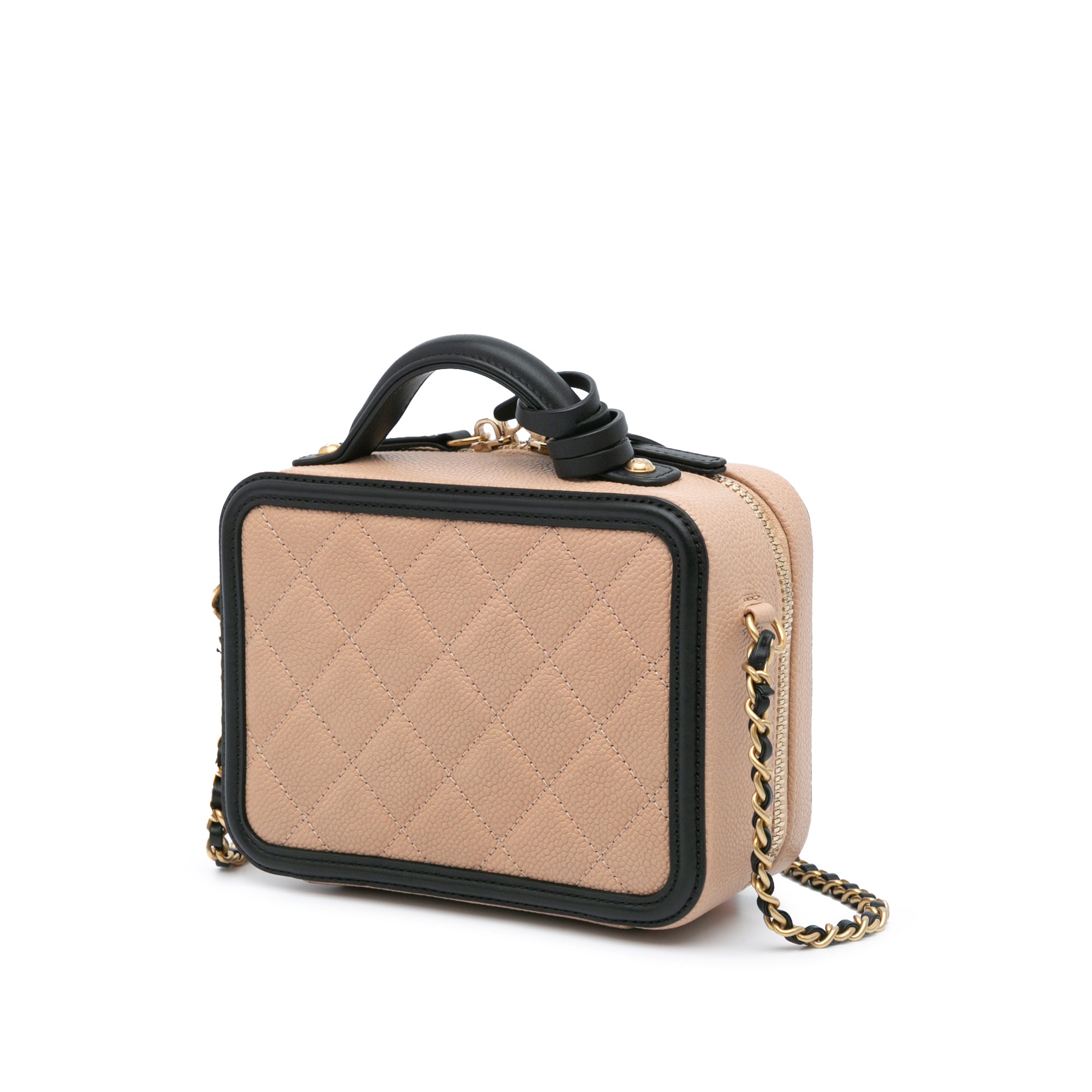 Chanel Small Bicolor Caviar CC Filigree Vanity Case - image 2