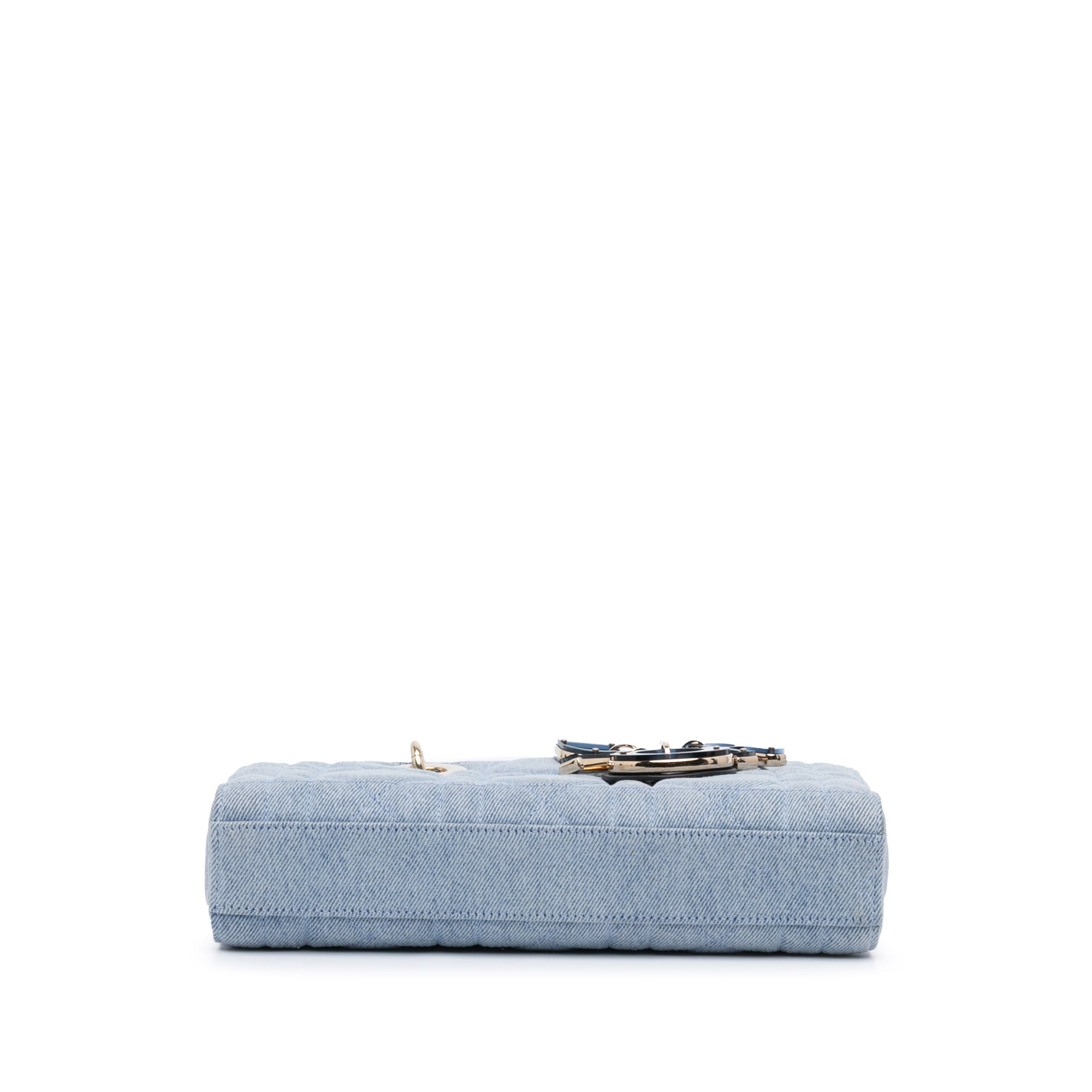 Dior Medium Denim Macrocannage Lady D Joy Satchel - image 3