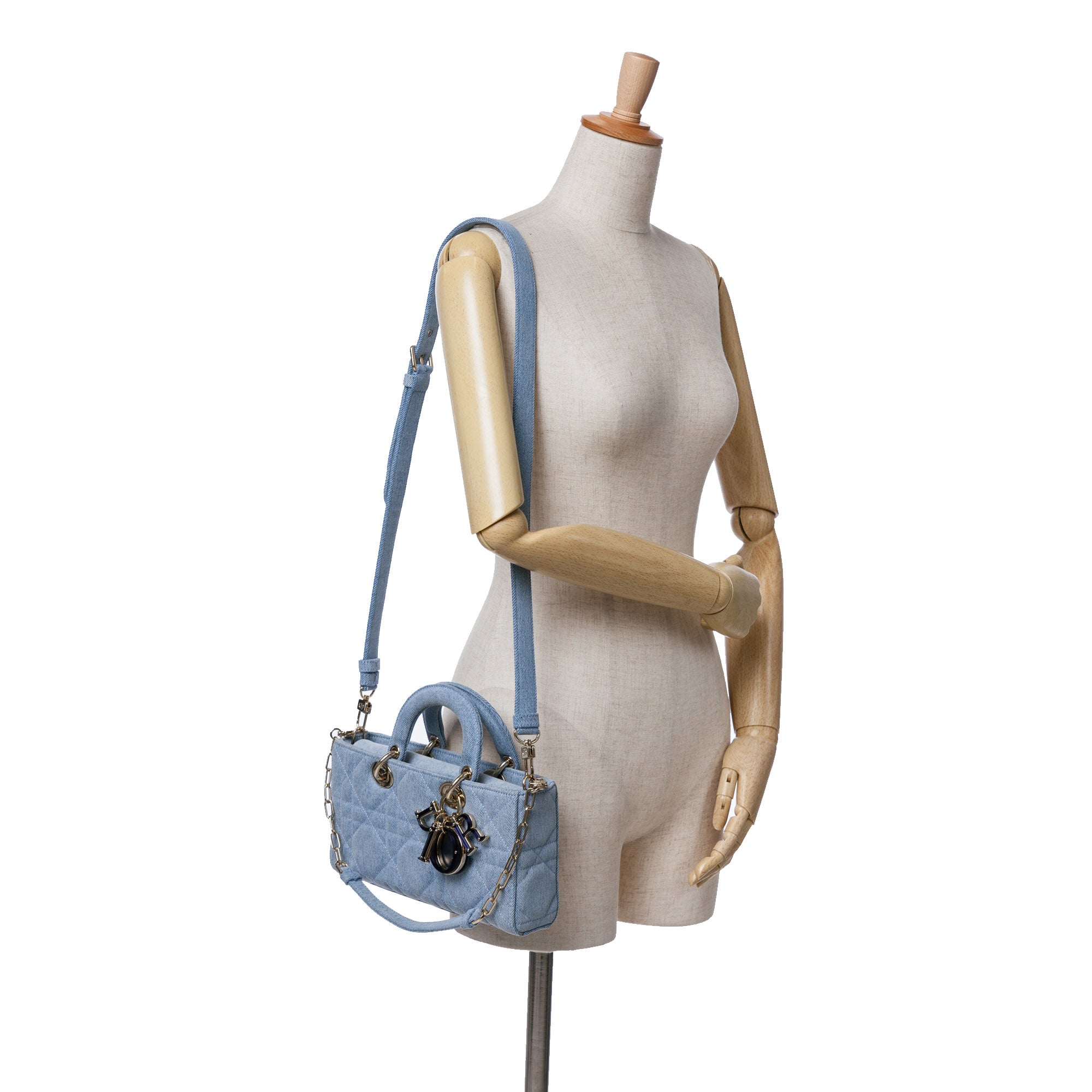 Dior Medium Denim Macrocannage Lady D Joy Satchel - image 7