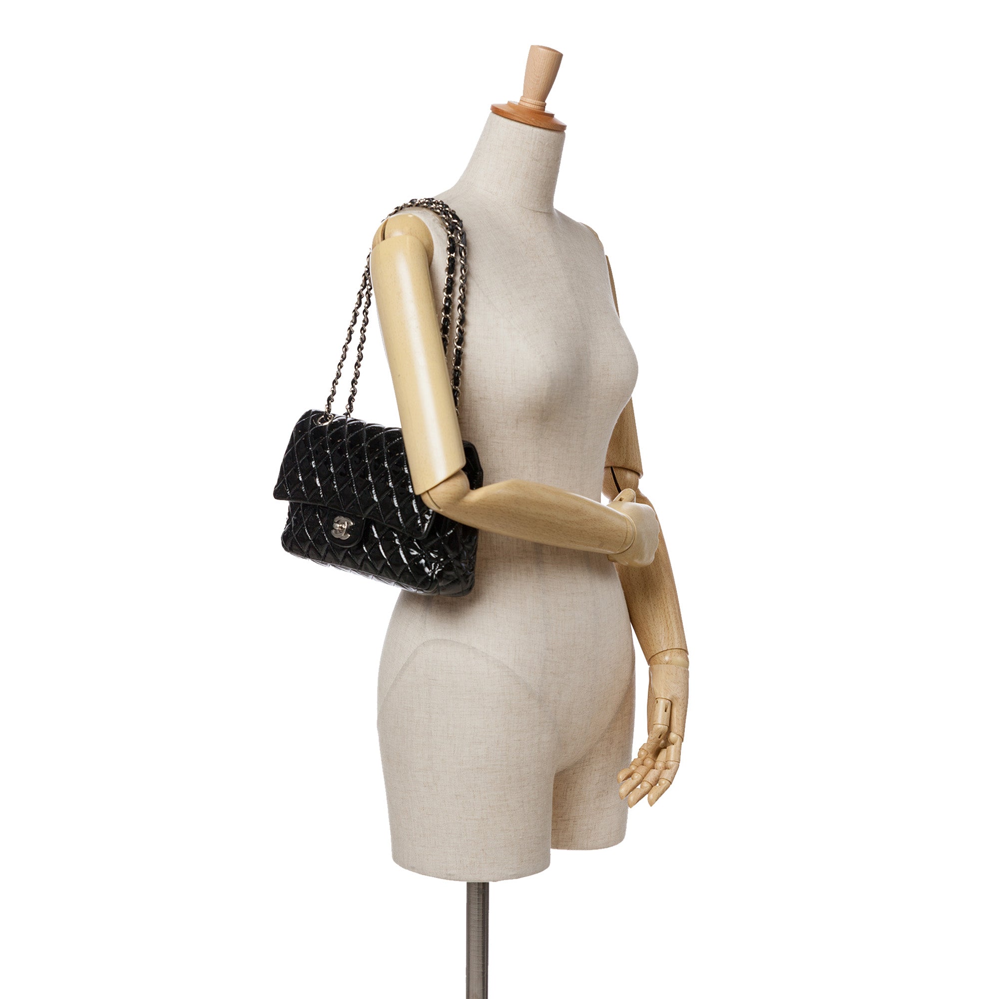 Chanel Medium Classic Patent Double Flap - image 12