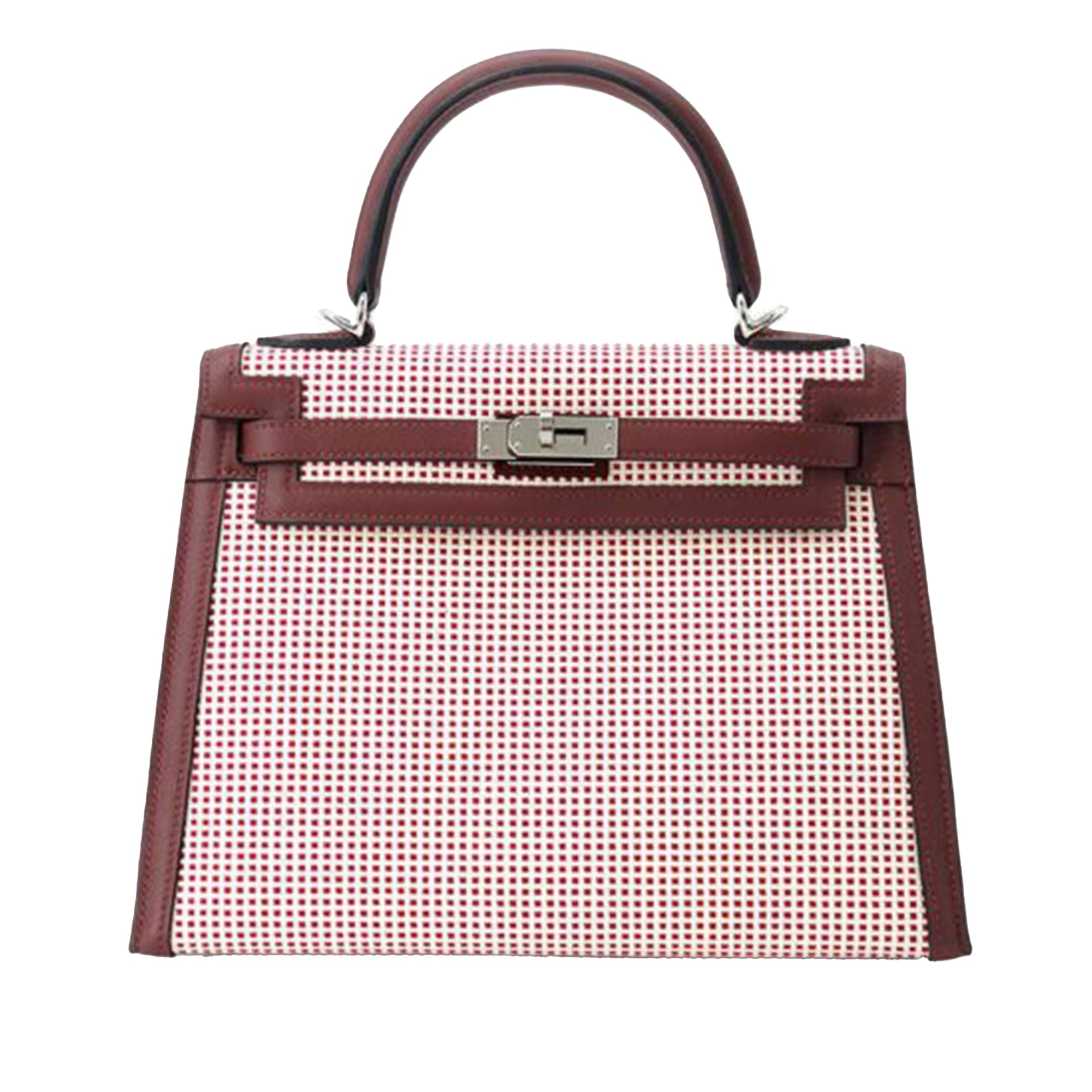 Hermès Toile Quadrille and Swift Kelly II Sellier 25 - image 1