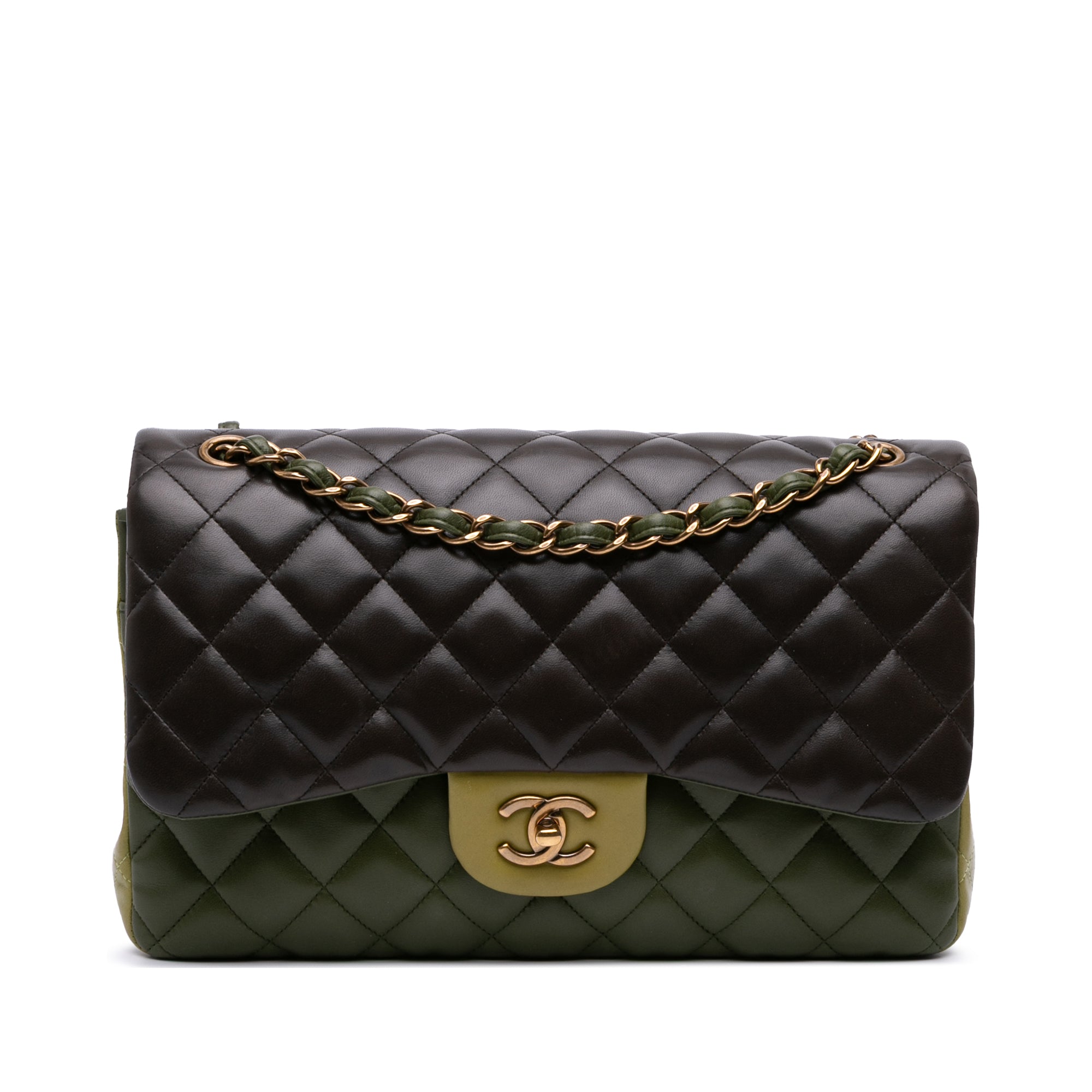 Chanel Jumbo Classic Tricolor Lambskin Double Flap - image 1