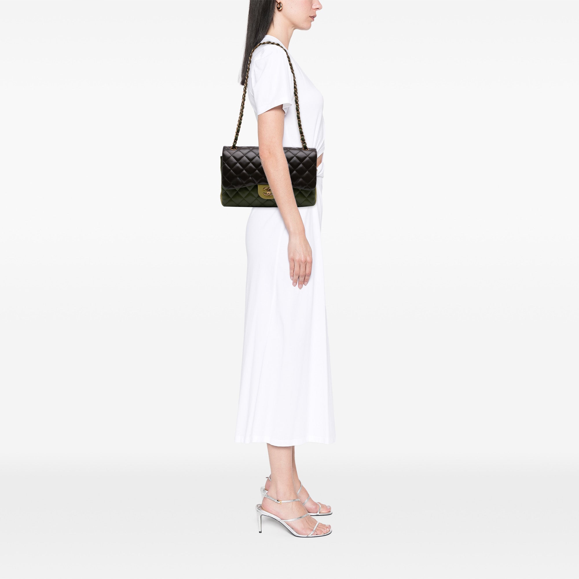 Chanel Jumbo Classic Tricolor Lambskin Double Flap - image 10