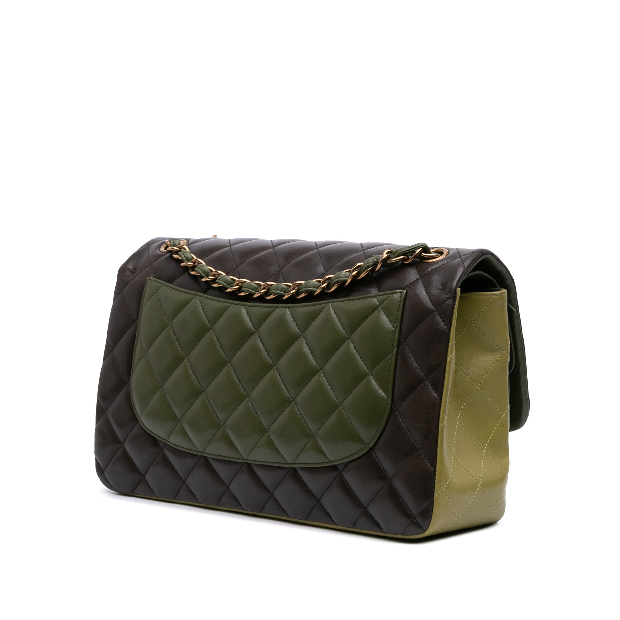Chanel Jumbo Classic Tricolor Lambskin Double Flap - image 2