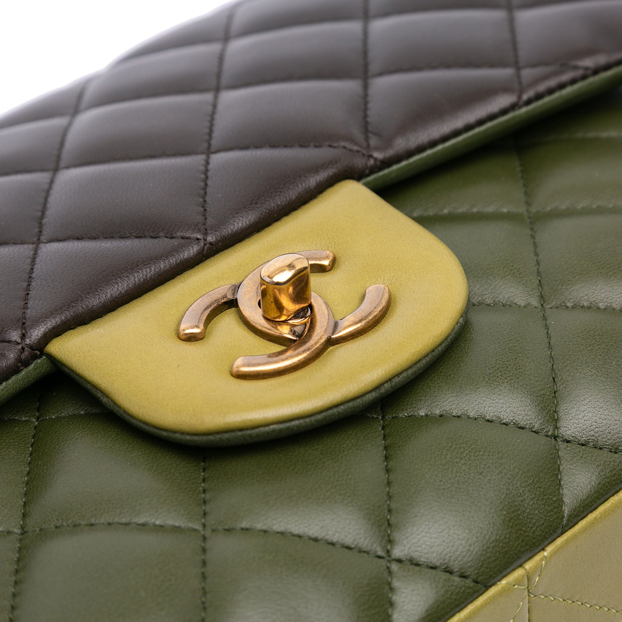 Chanel Jumbo Classic Tricolor Lambskin Double Flap - image 9