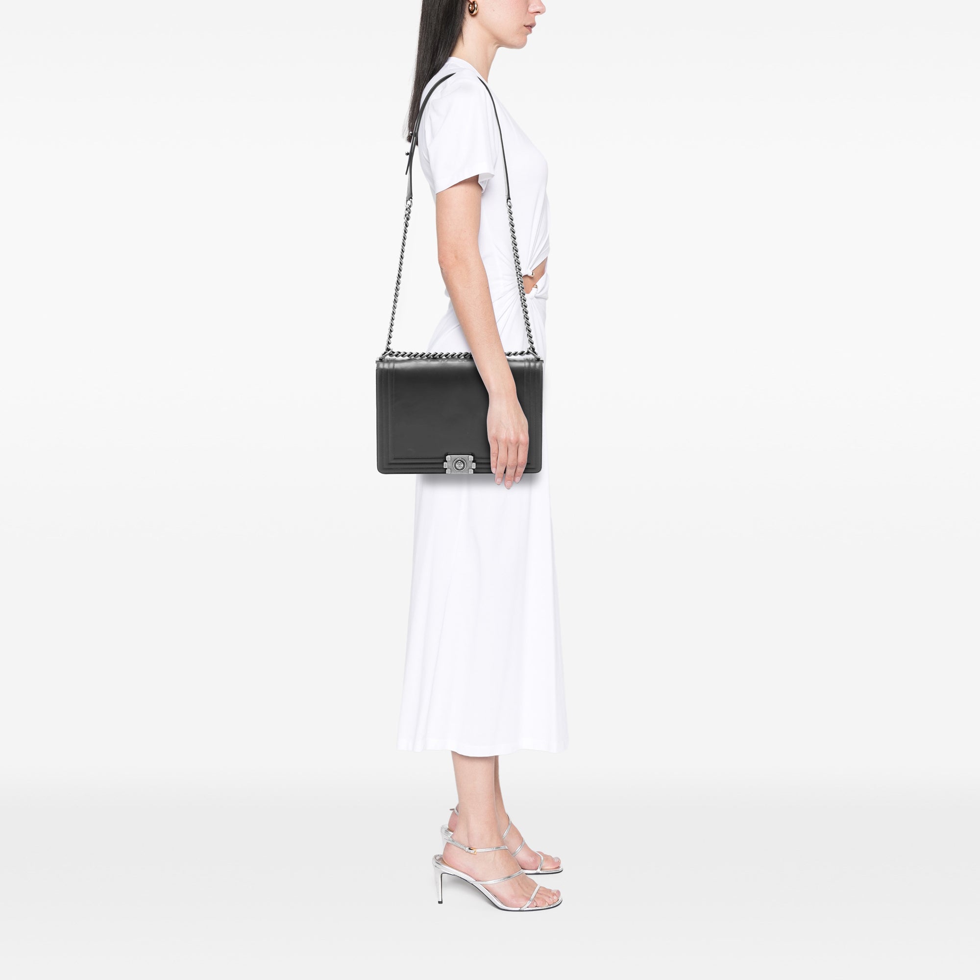 Chanel Large Glazed Calfskin Boy Flap - image 6