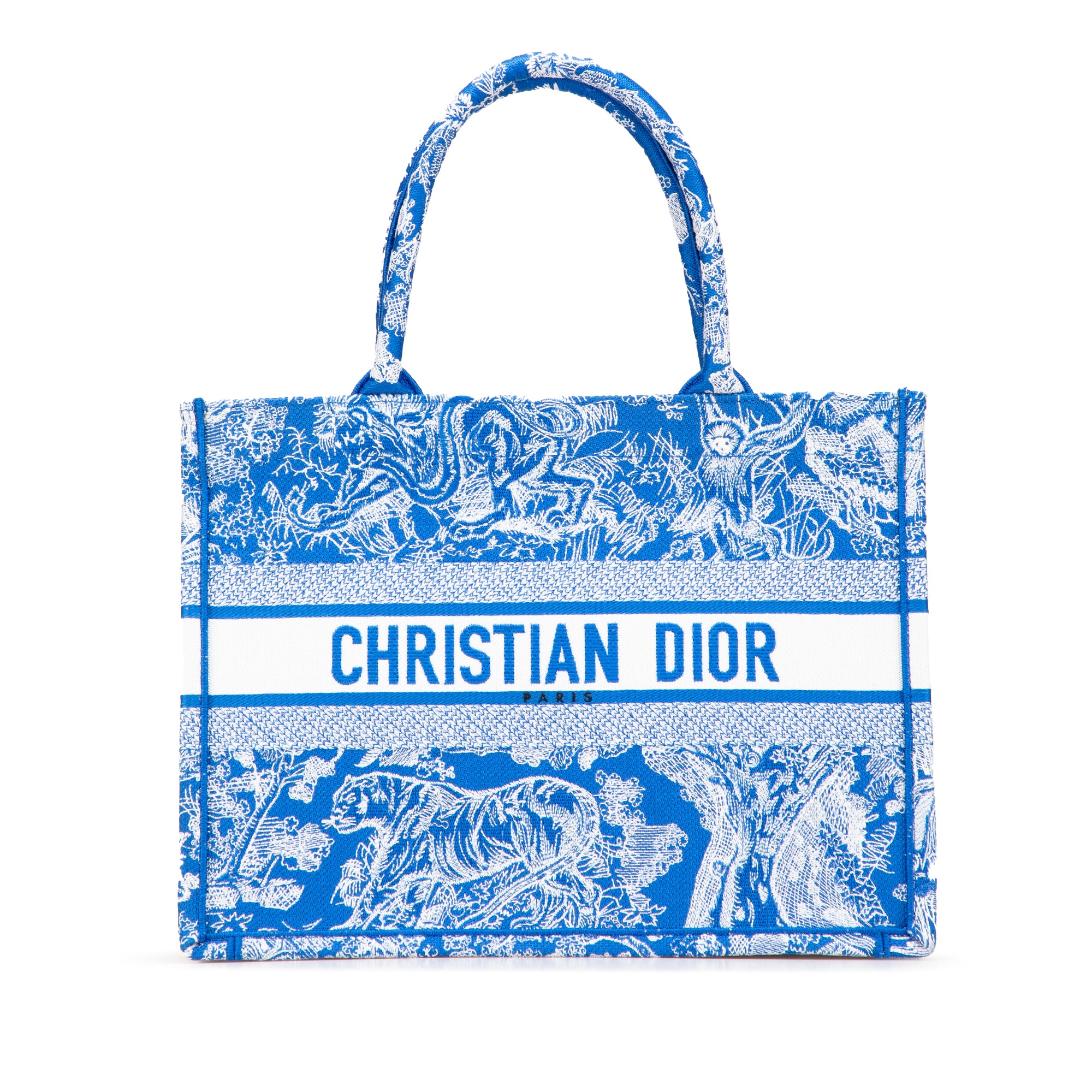 Dior Medium Canvas Embroidered Dioriviera Toile De Jouy Book Tote - image 1