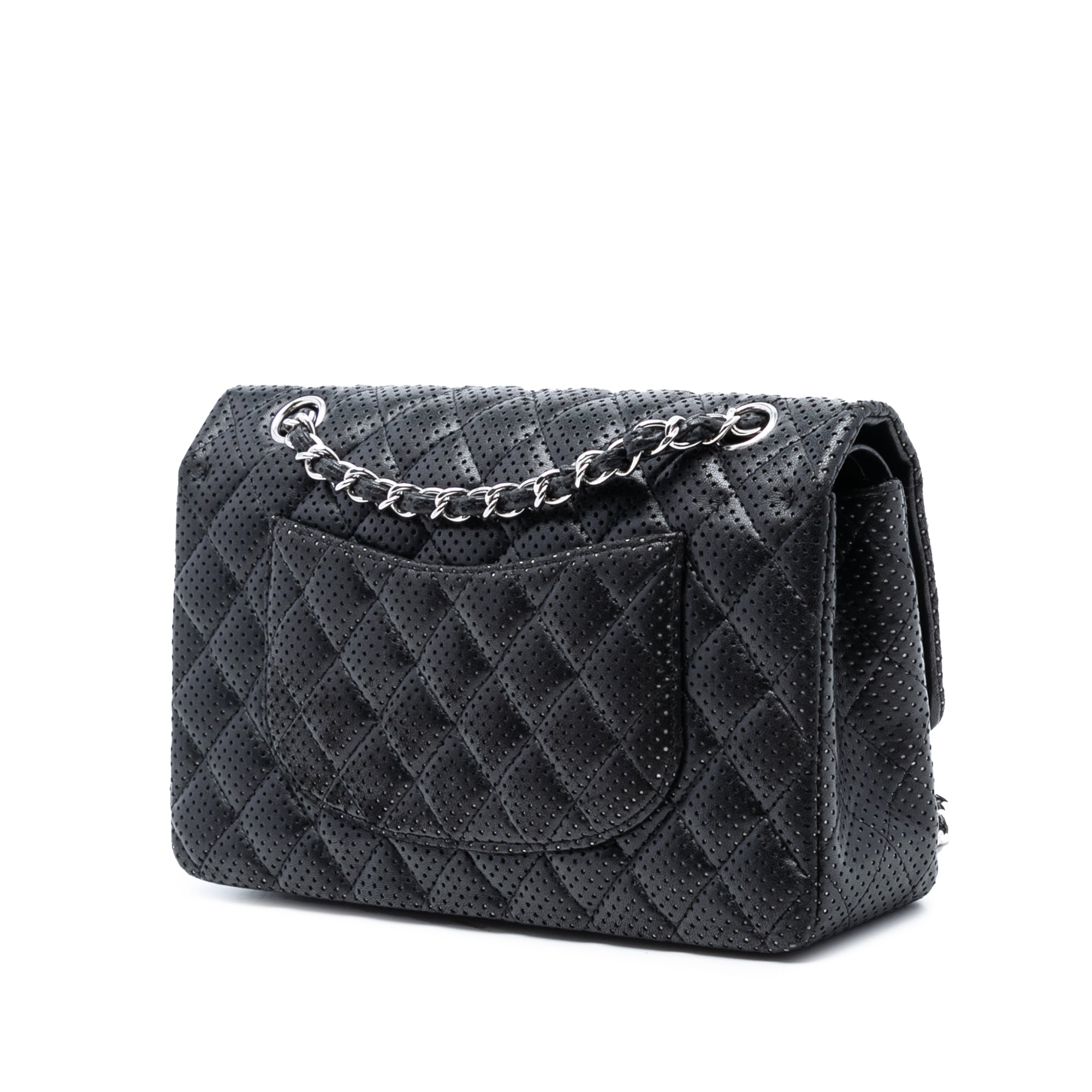 Chanel Medium Classic Perforated Lambskin Double Flap - image 2