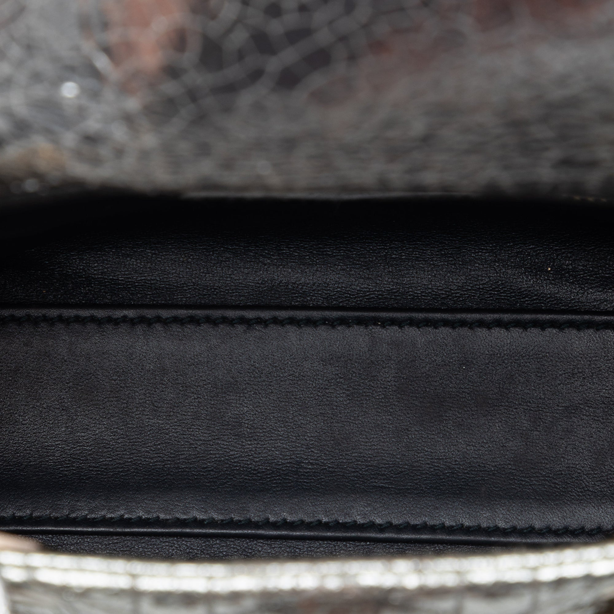 Dior Mini Metallic Crinkled Calfskin Cannage Lady Dior - image 4