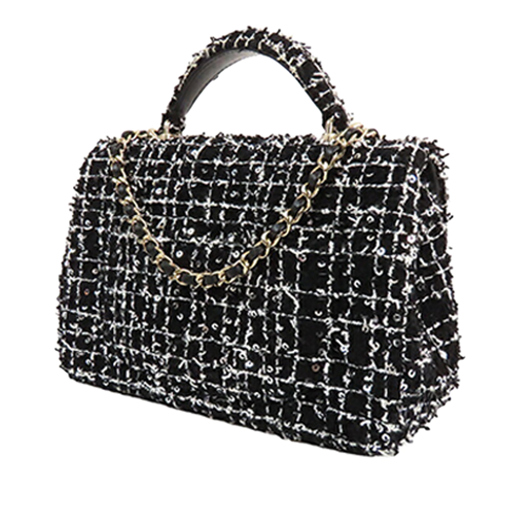 Chanel Mini Rectangular Tweed and Sequin Top Handle Flap - image 2