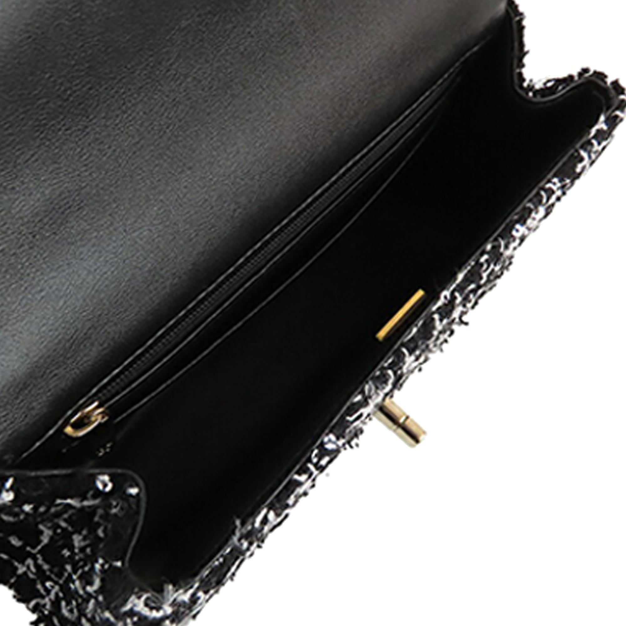 Chanel Mini Rectangular Tweed and Sequin Top Handle Flap - image 4