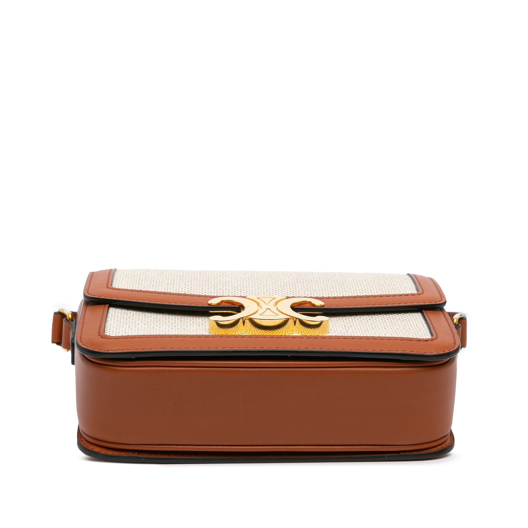 Celine Teen Canvas and Calfskin Triomphe Crossbody - image 3