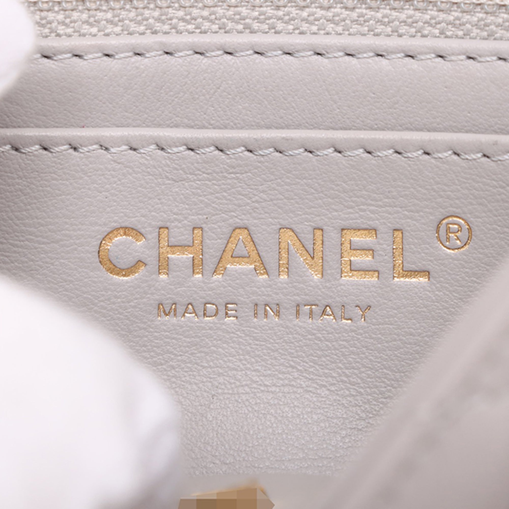 Chanel Mini Square Classic Lambskin Pearl Crush Single Flap - image 9