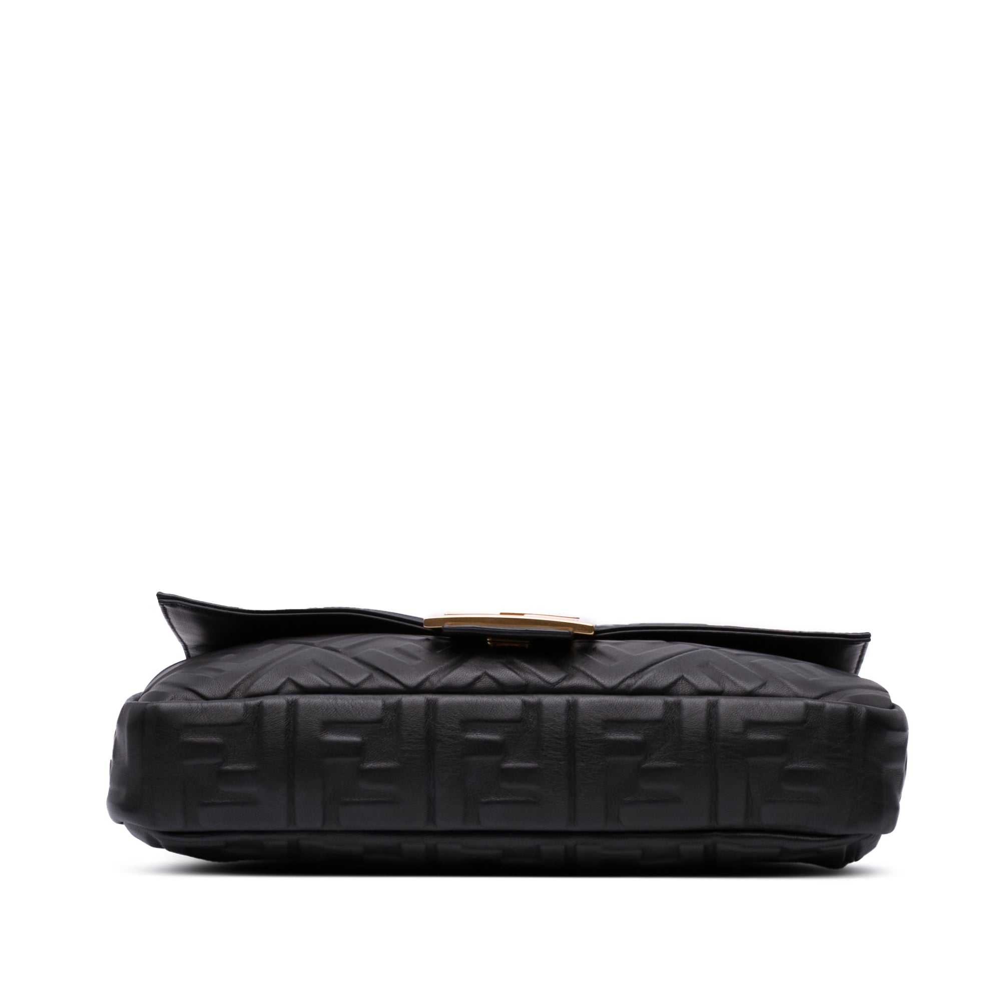 Fendi Large Zucca Embossed Leather Baguette Satchel - image 3