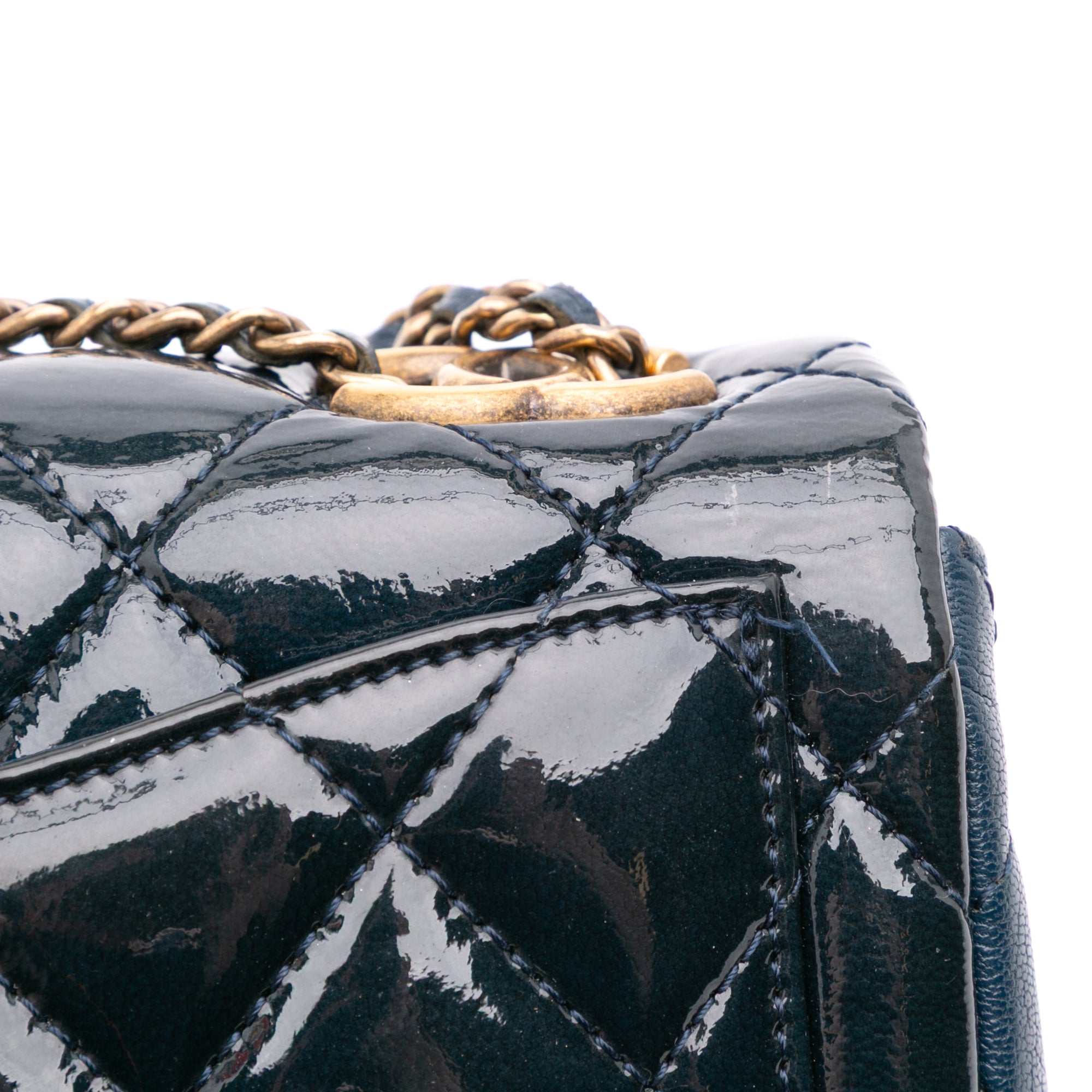Chanel Paris-Salzburg Small Patent and Goatskin CC Eyelet Flap - image 13