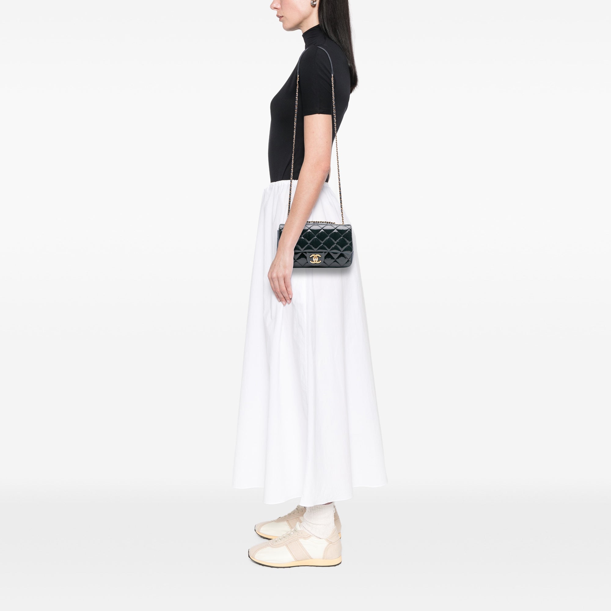 Chanel Paris-Salzburg Small Patent and Goatskin CC Eyelet Flap - image 15