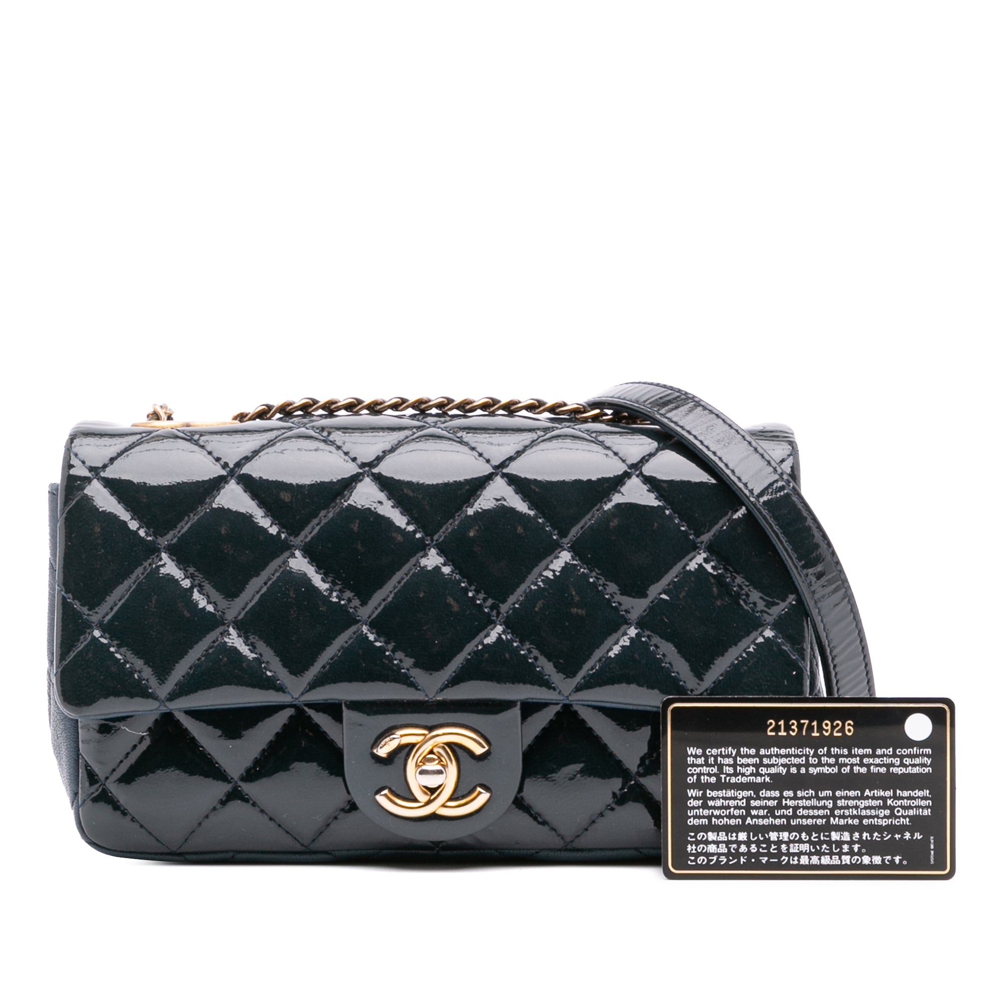 Chanel Paris-Salzburg Small Patent and Goatskin CC Eyelet Flap - image 16