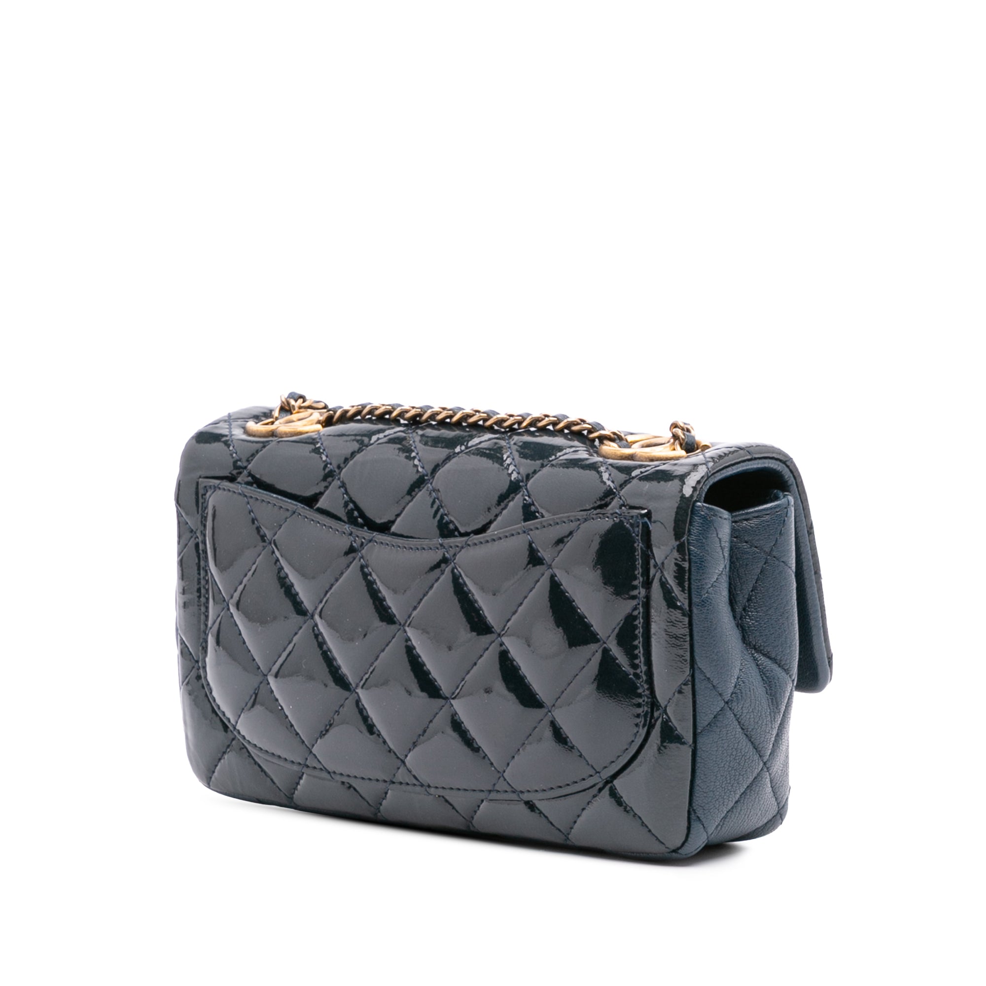 Chanel Paris-Salzburg Small Patent and Goatskin CC Eyelet Flap - image 2