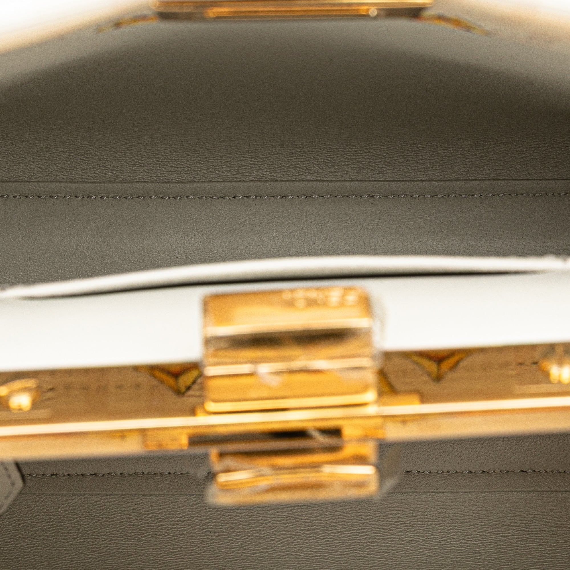 Fendi Versace Fendace Mini Zucca Leather Baroque Print Peekaboo Satchel - image 4