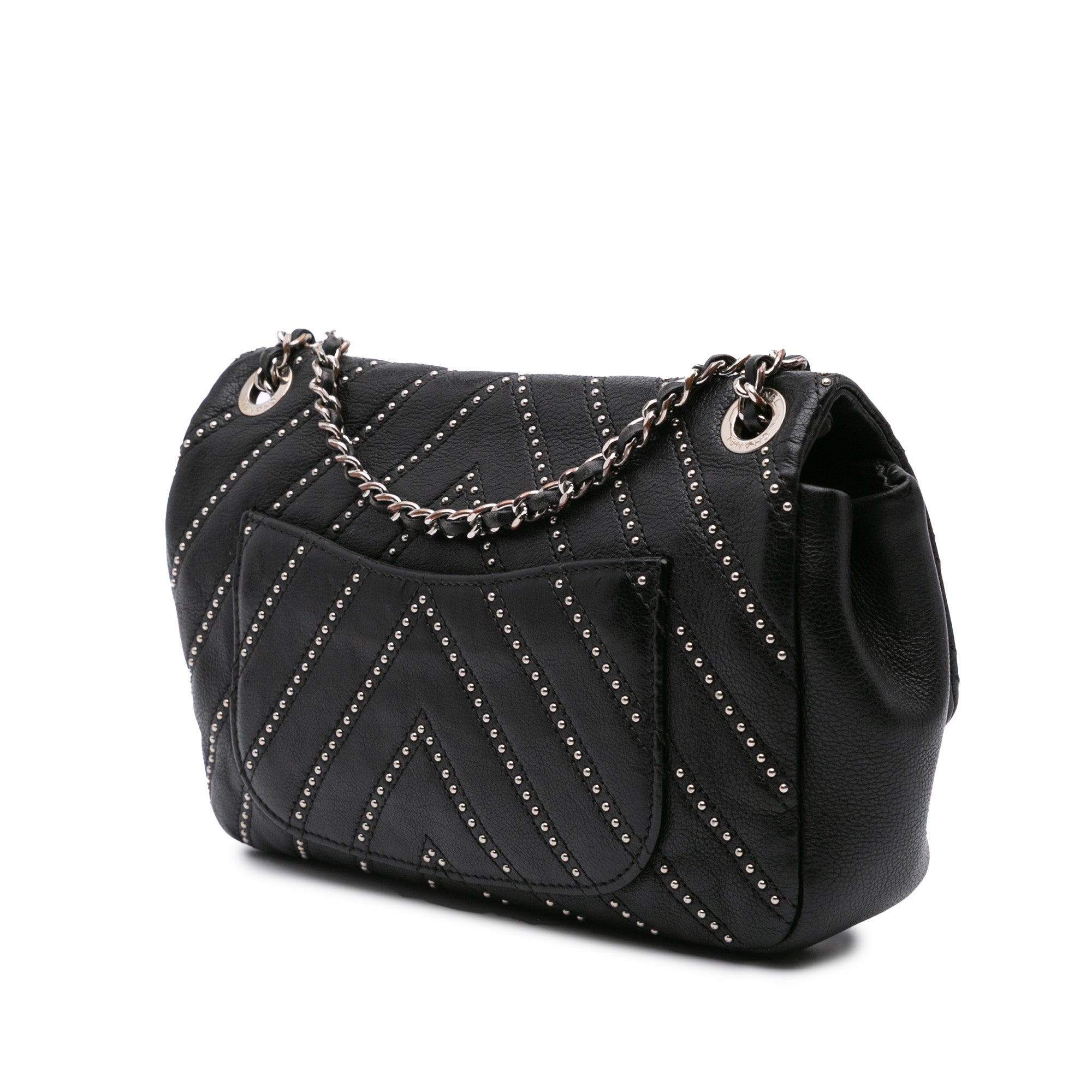 Chanel Small Chevron Calfskin Stud Wars Flap - image 2