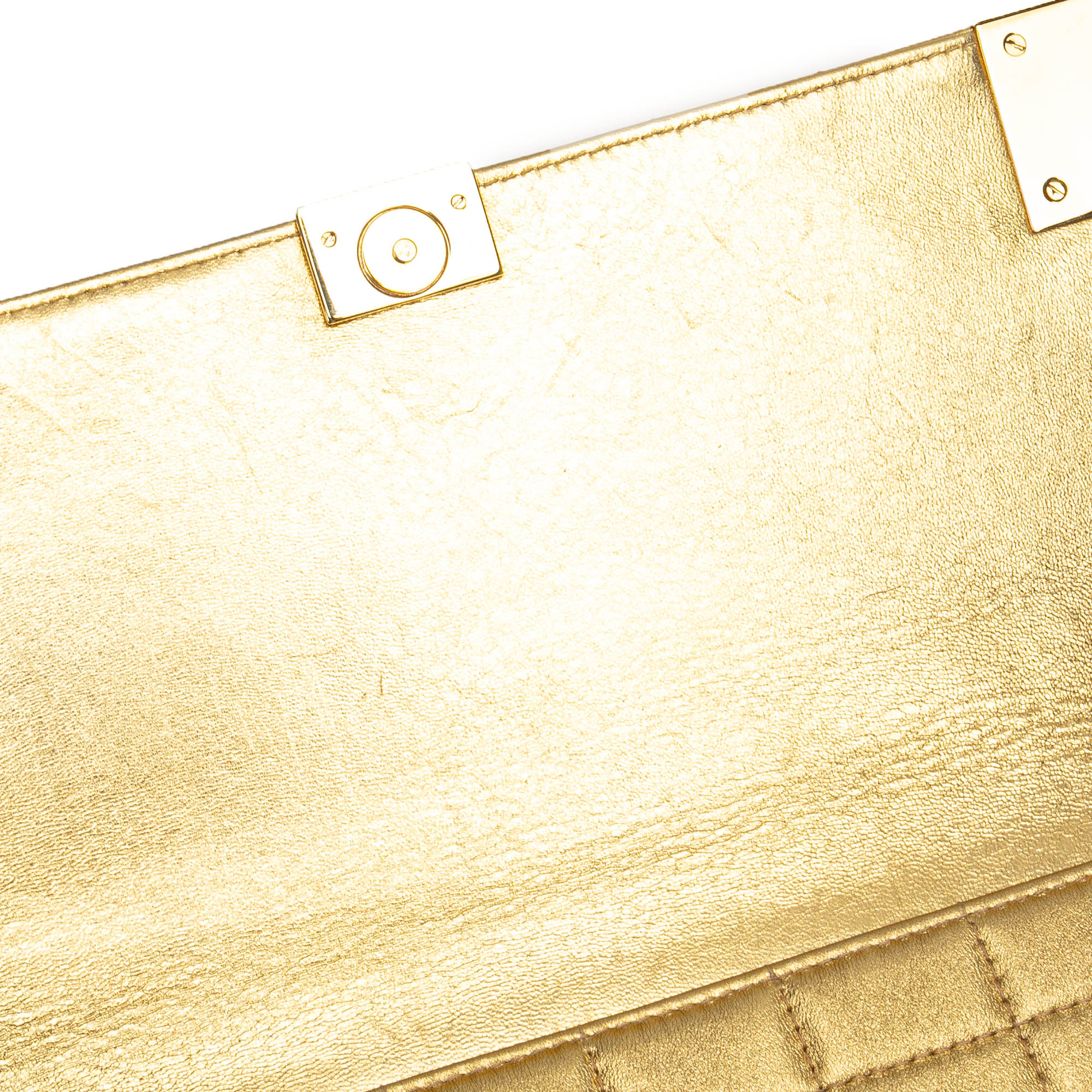 Chanel CC Choco Bar Metallic Lambskin Flap - image 11