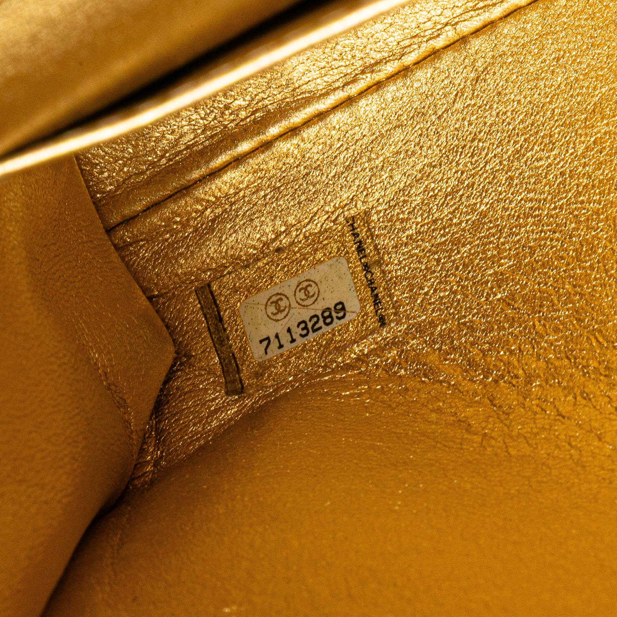 Chanel CC Choco Bar Metallic Lambskin Flap - image 12