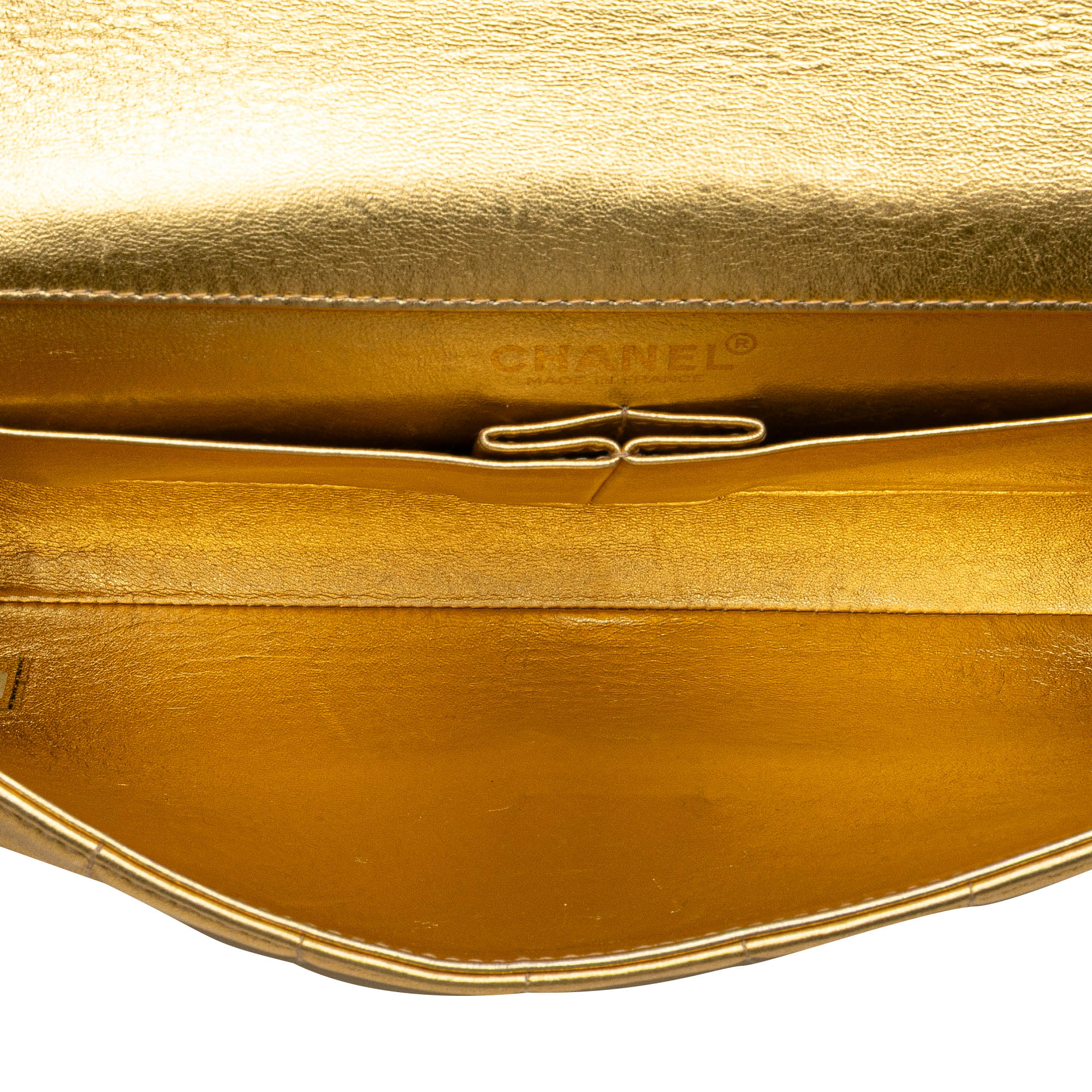 Chanel CC Choco Bar Metallic Lambskin Flap - image 4