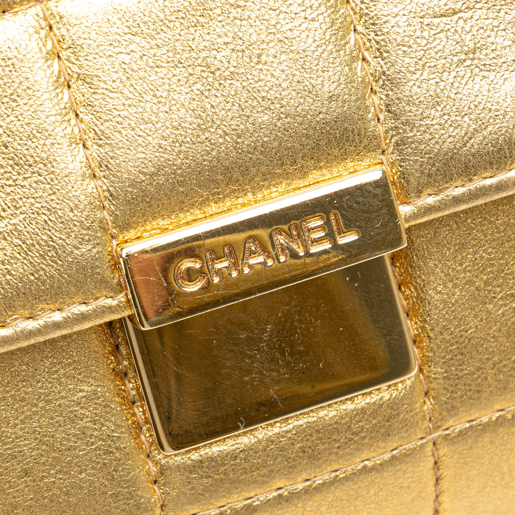 Chanel CC Choco Bar Metallic Lambskin Flap - image 6