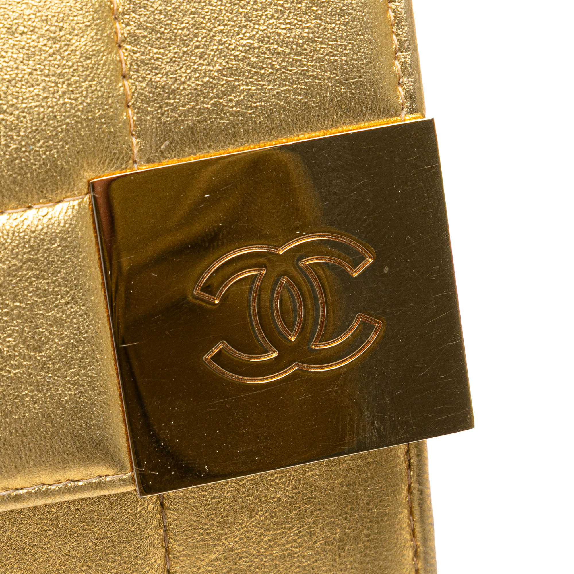 Chanel CC Choco Bar Metallic Lambskin Flap - image 7