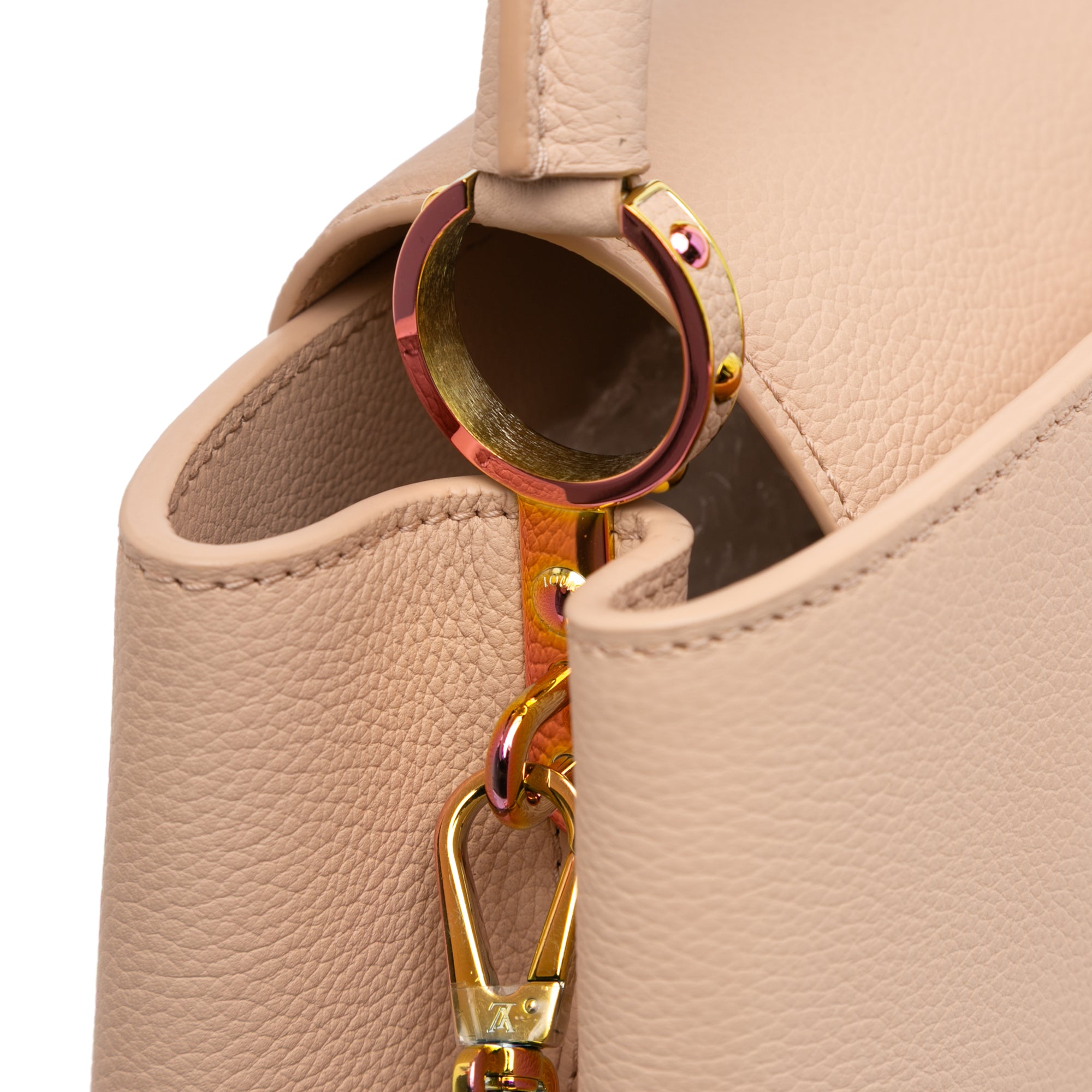 Louis Vuitton Grained Calfskin Capucines East West MM - image 5